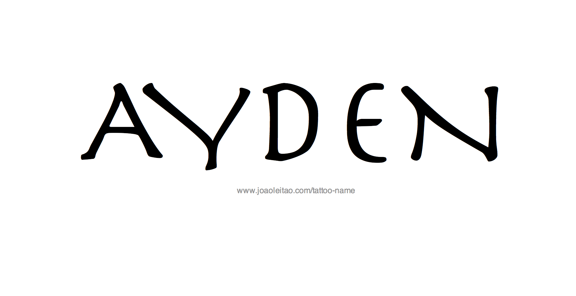 Tattoo Design Name Ayden