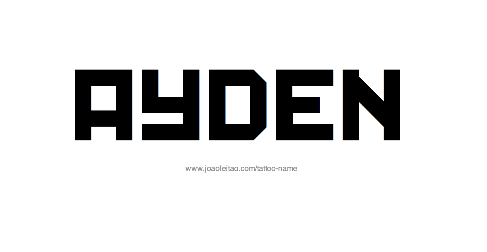 Tattoo Design Name Ayden