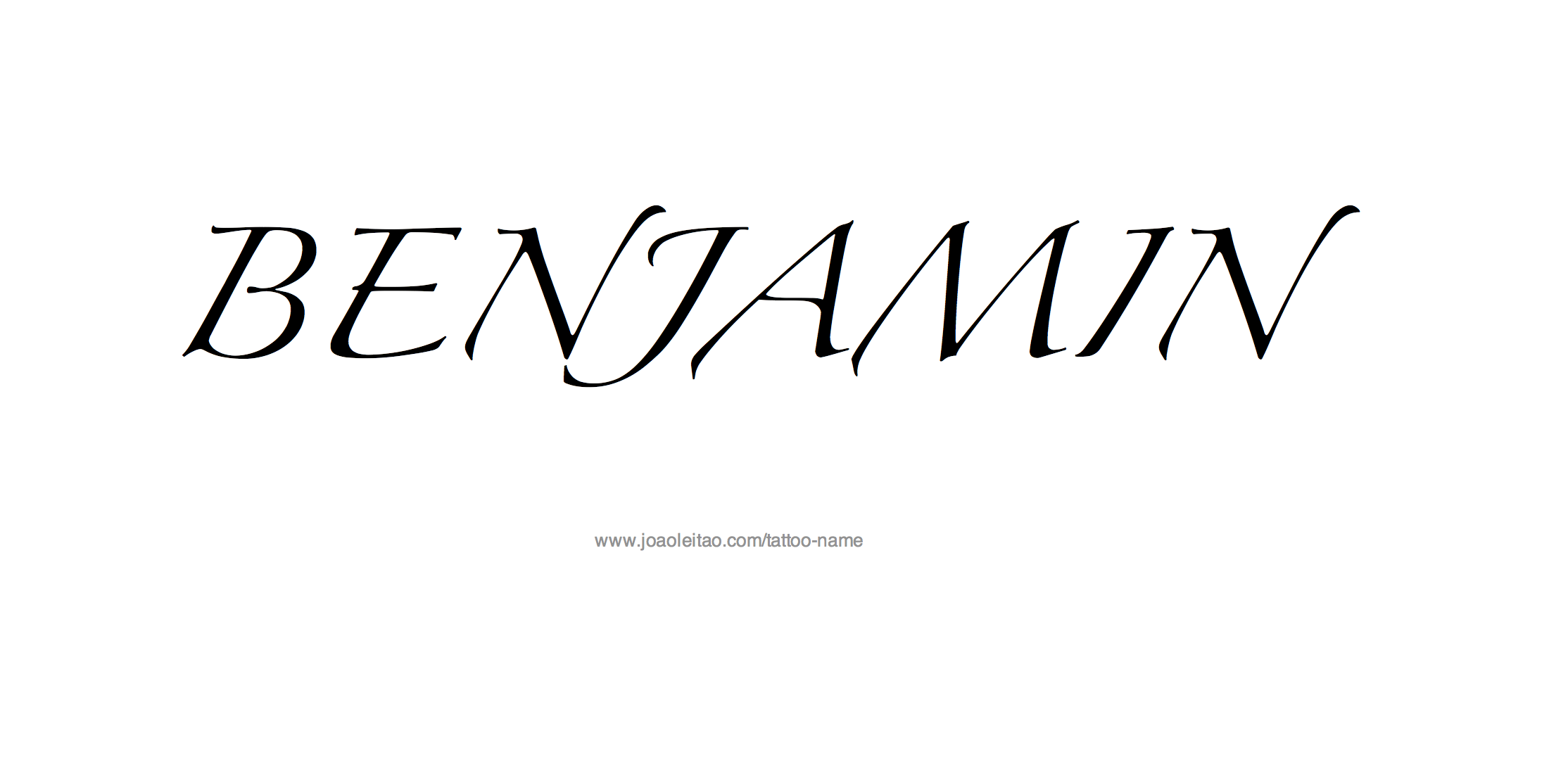 Tattoo Design Name Benjamin