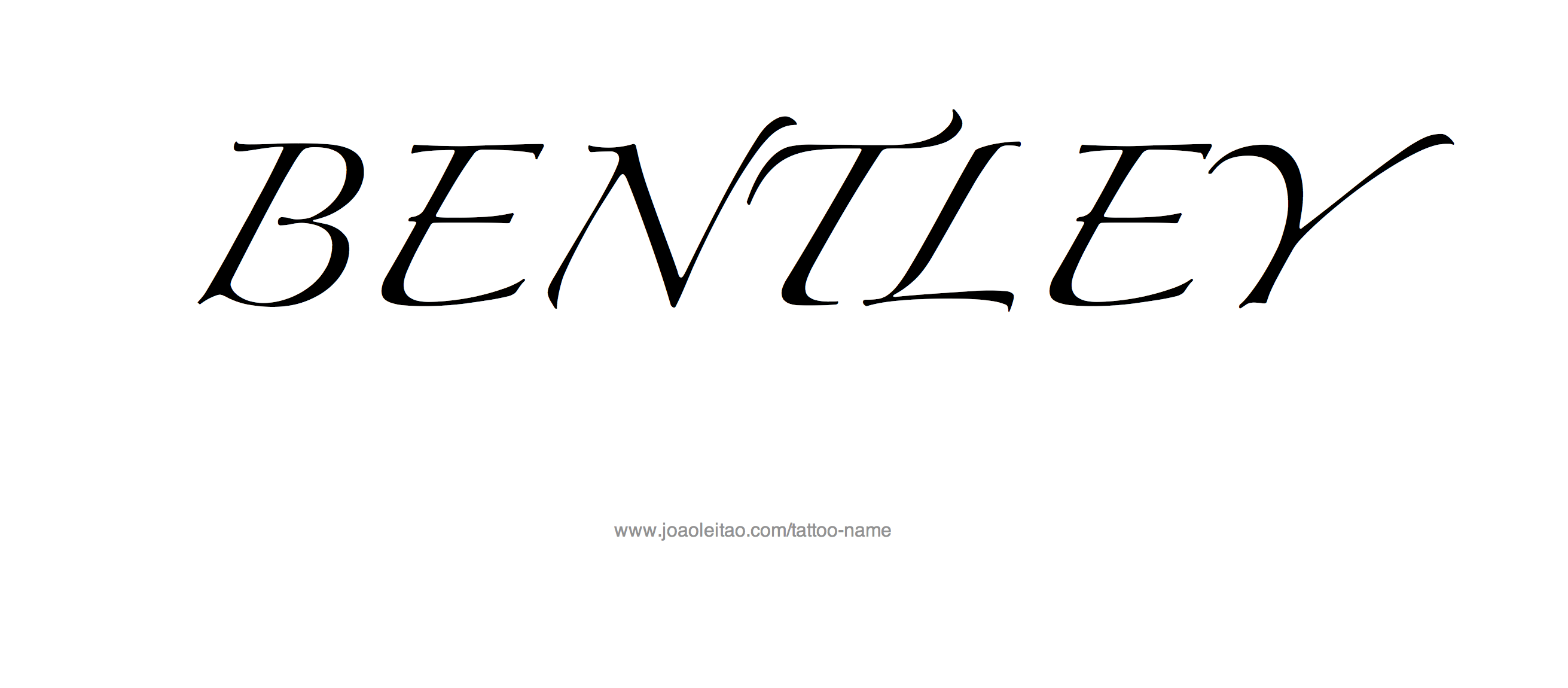 Tattoo Design Name Bentley