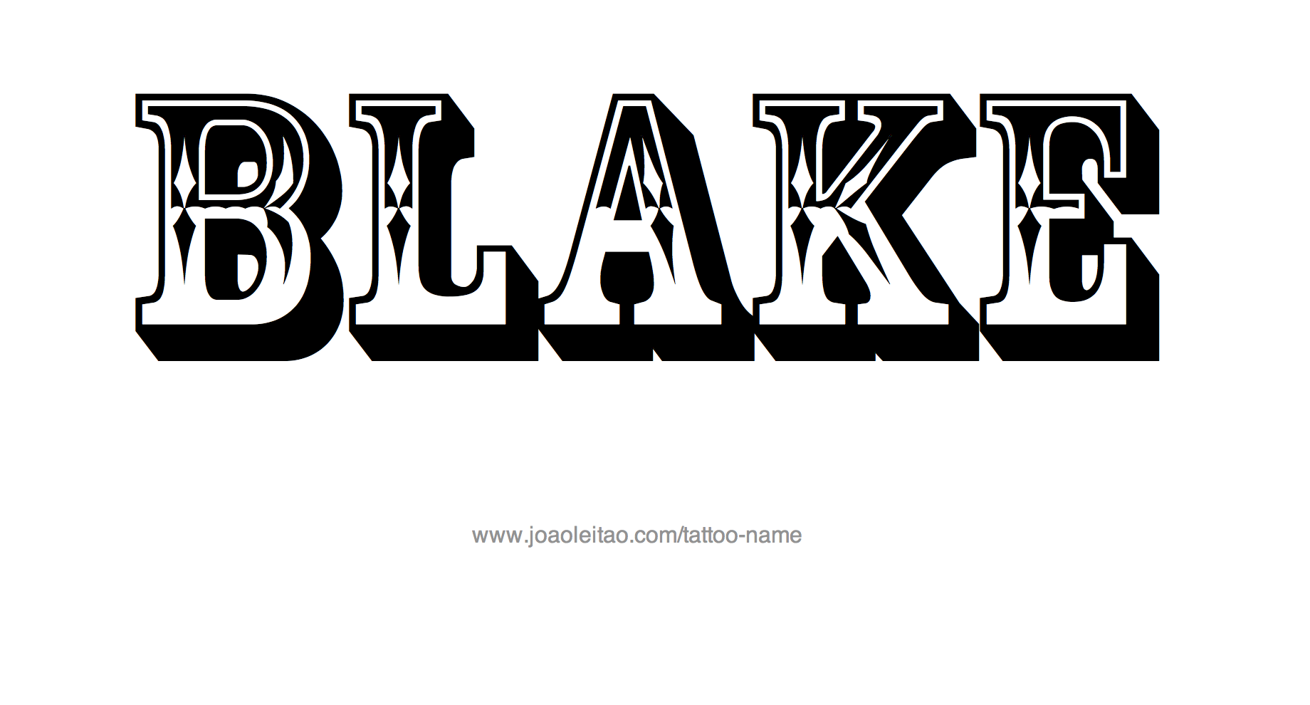 Tattoo Design Name Blake