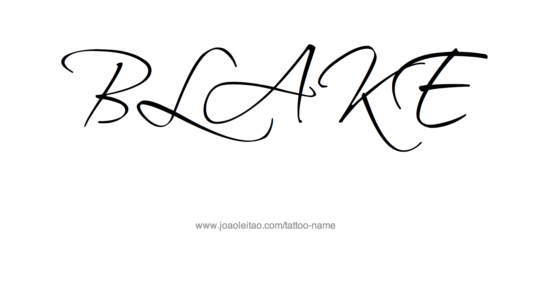 Tattoo Design Name Blake