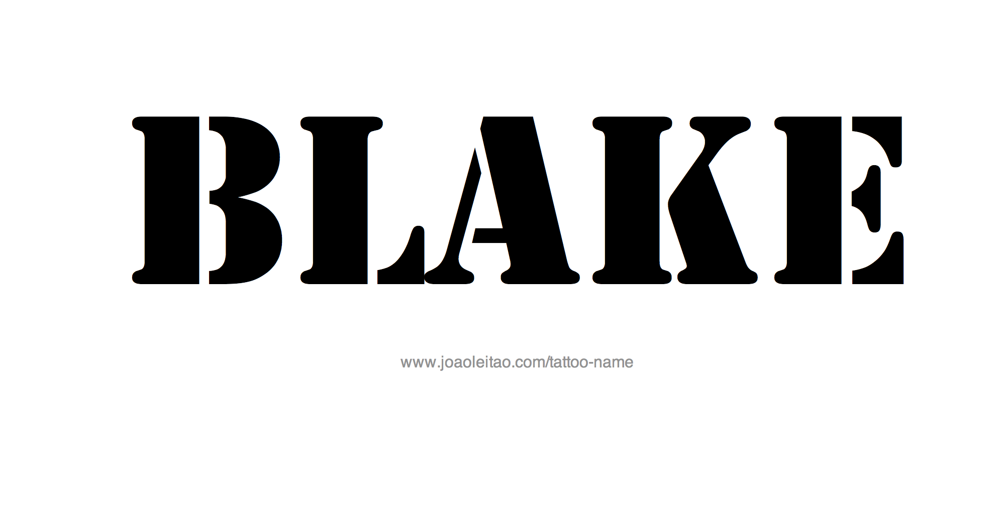 Tattoo Design Name Blake