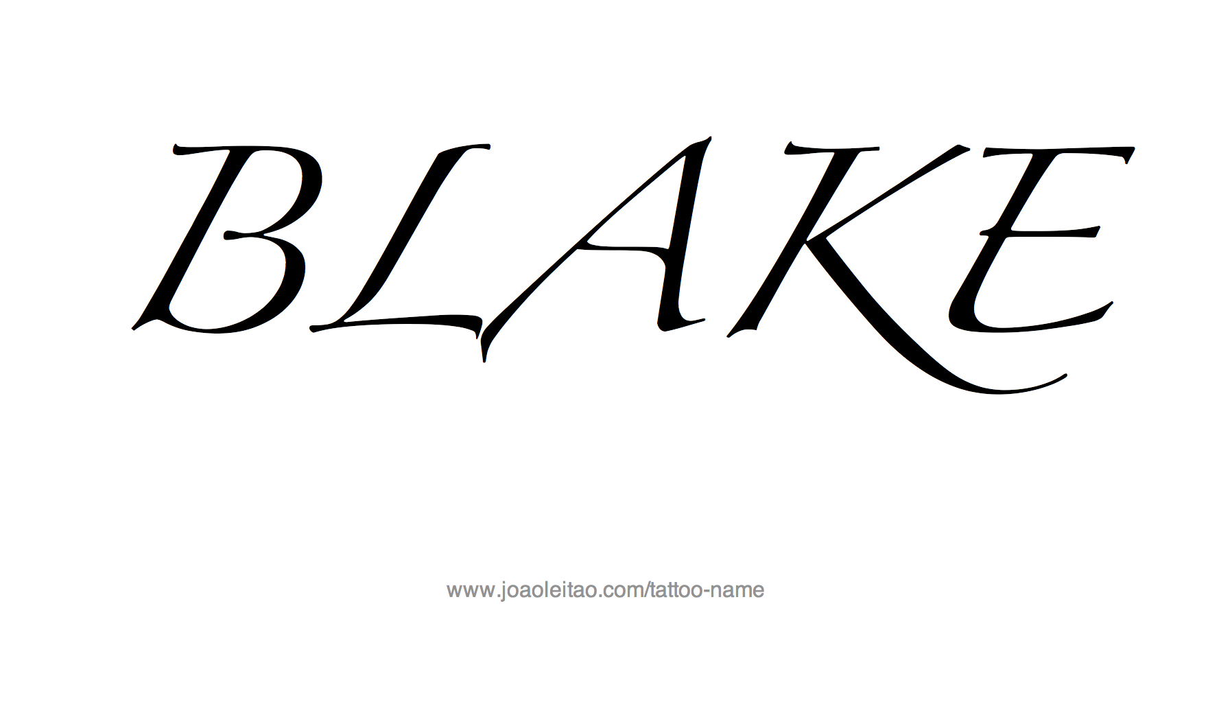 Tattoo Design Name Blake