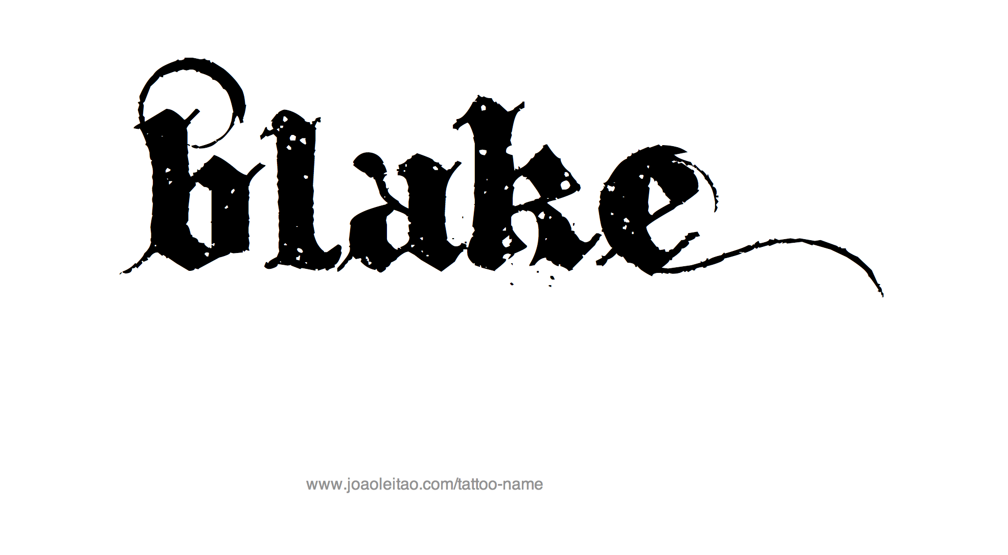 Tattoo Design Name Blake