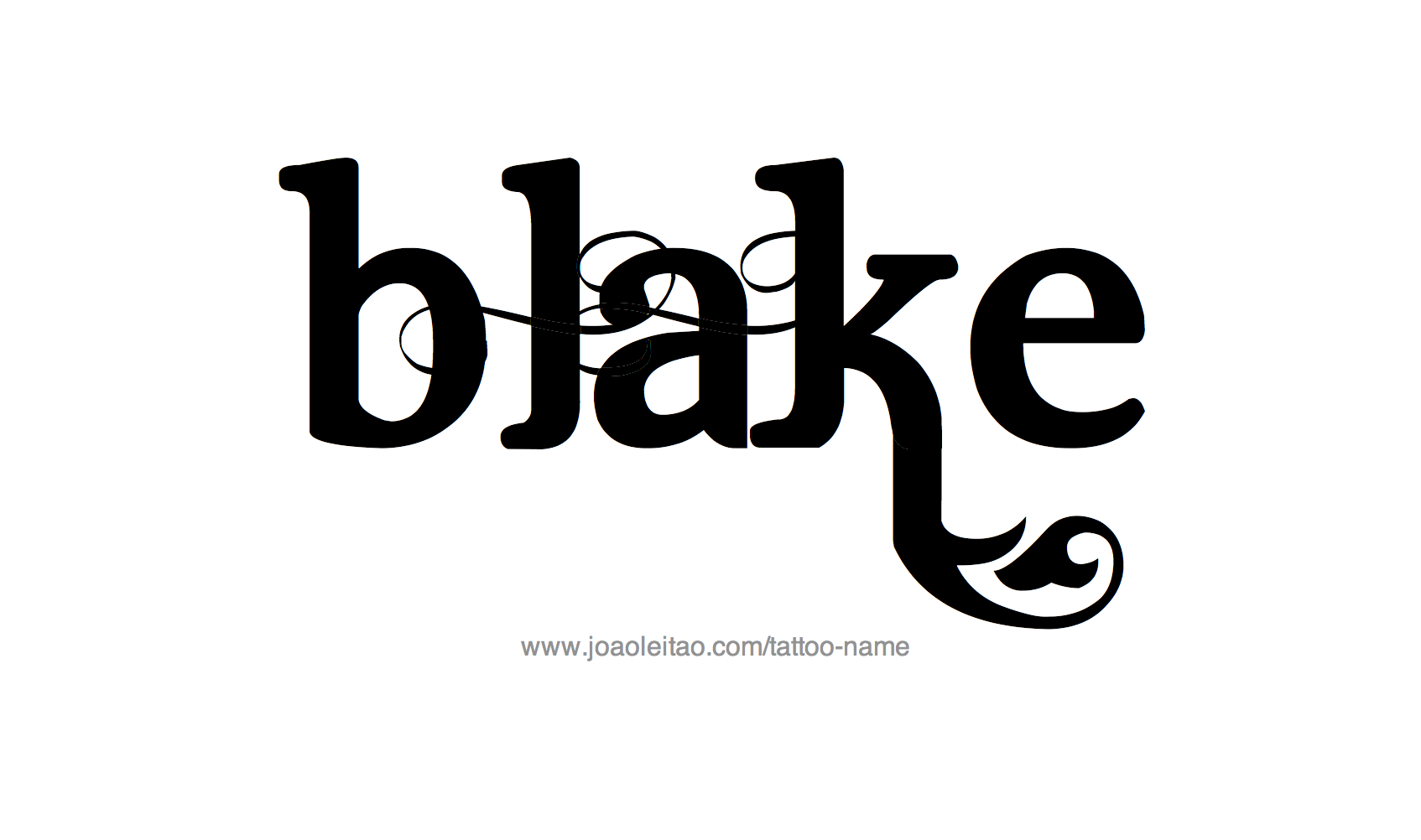 Tattoo Design Name Blake