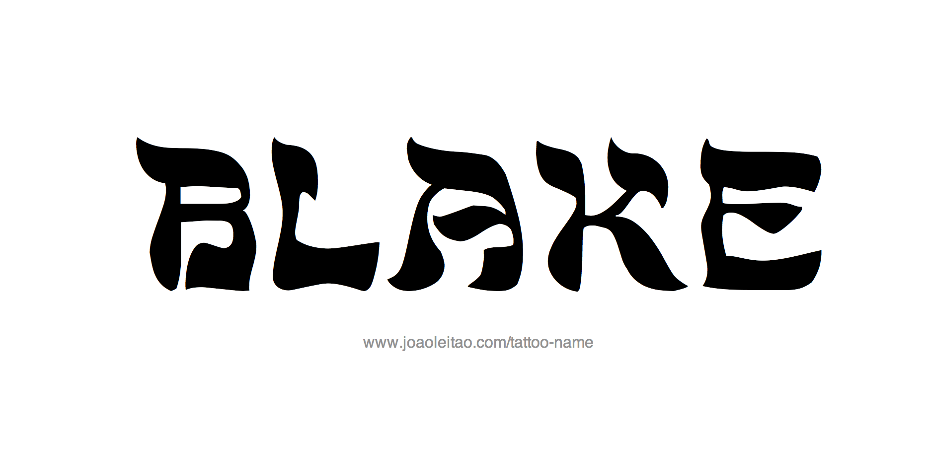 Tattoo Design Name Blake