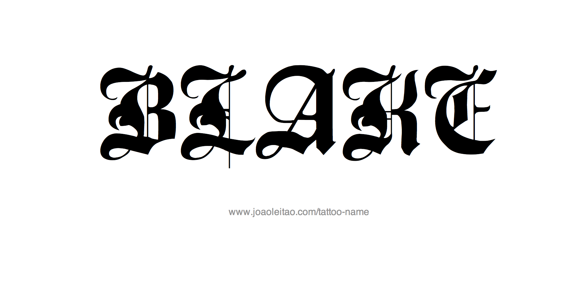 Tattoo Design Name Blake