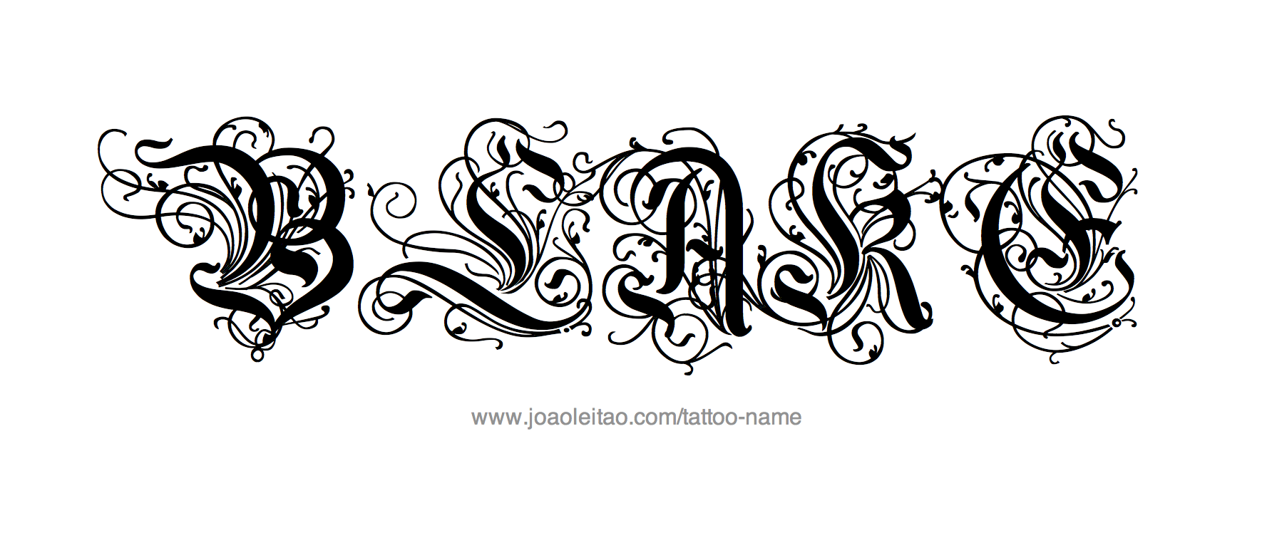 Tattoo Design Name Blake