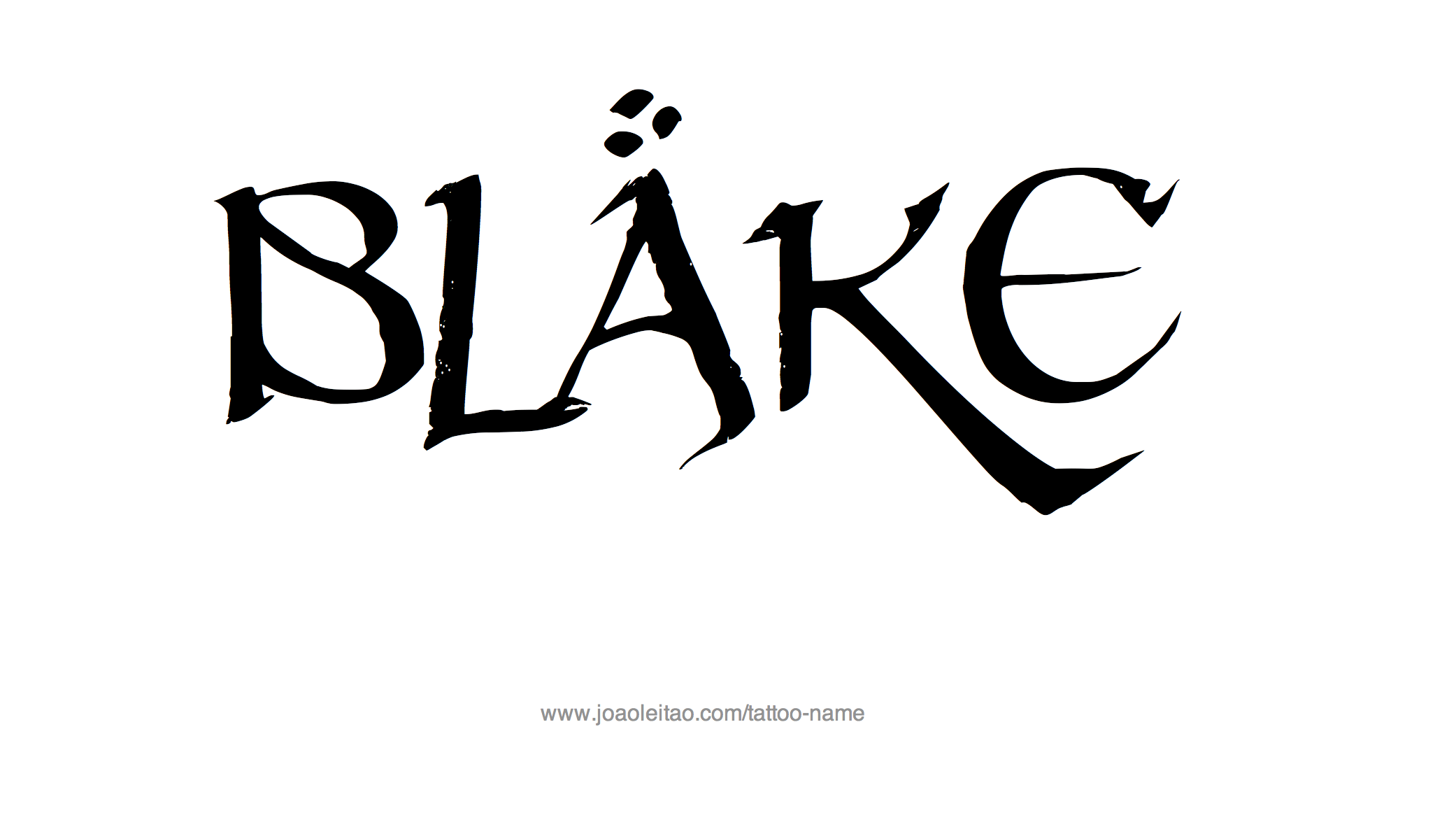 Tattoo Design Name Blake