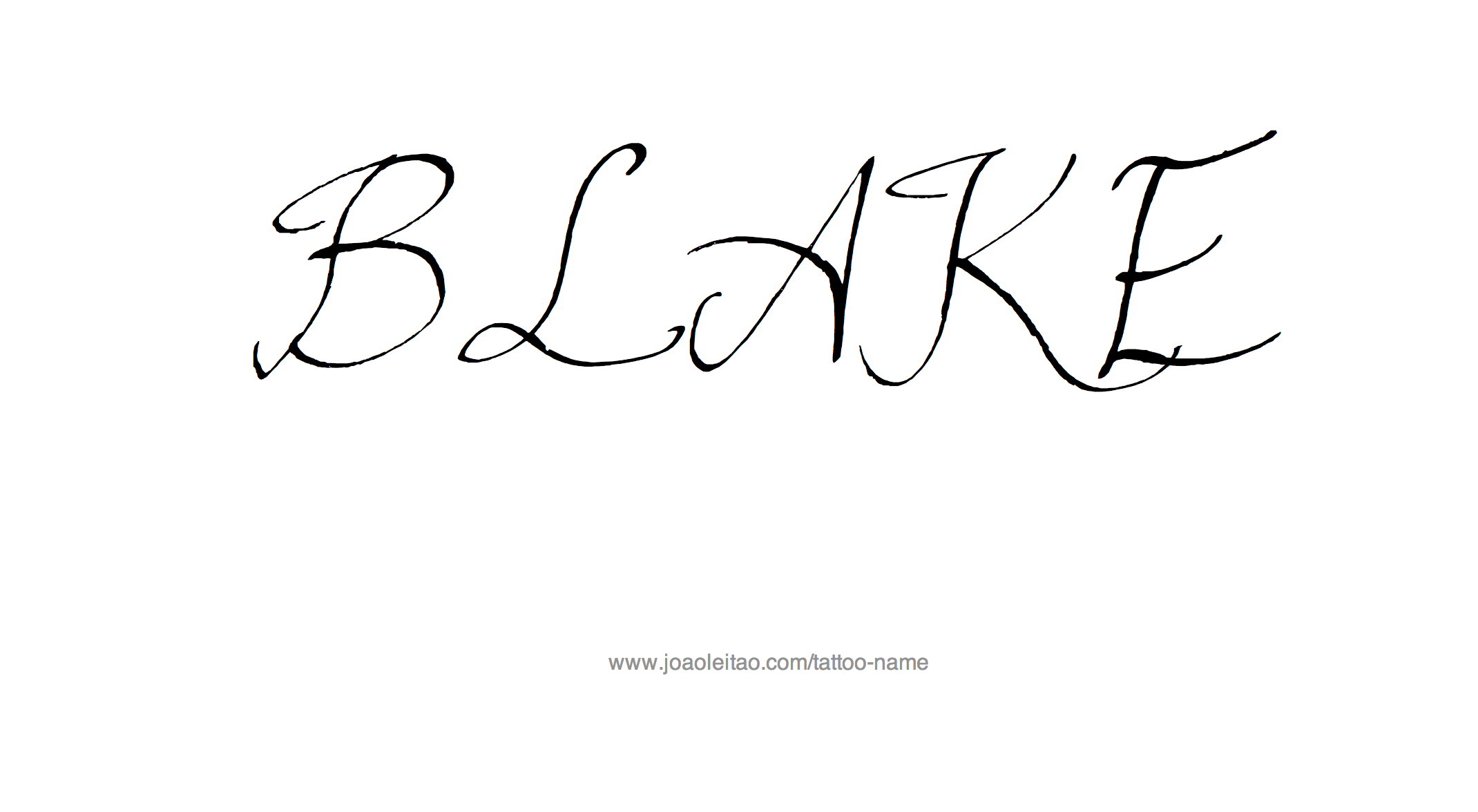 Tattoo Design Name Blake