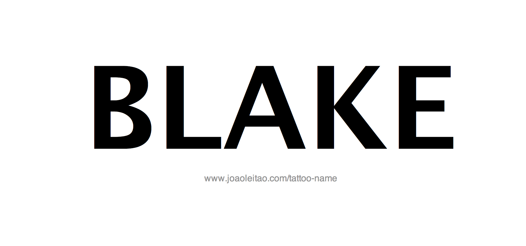 Tattoo Design Name Blake