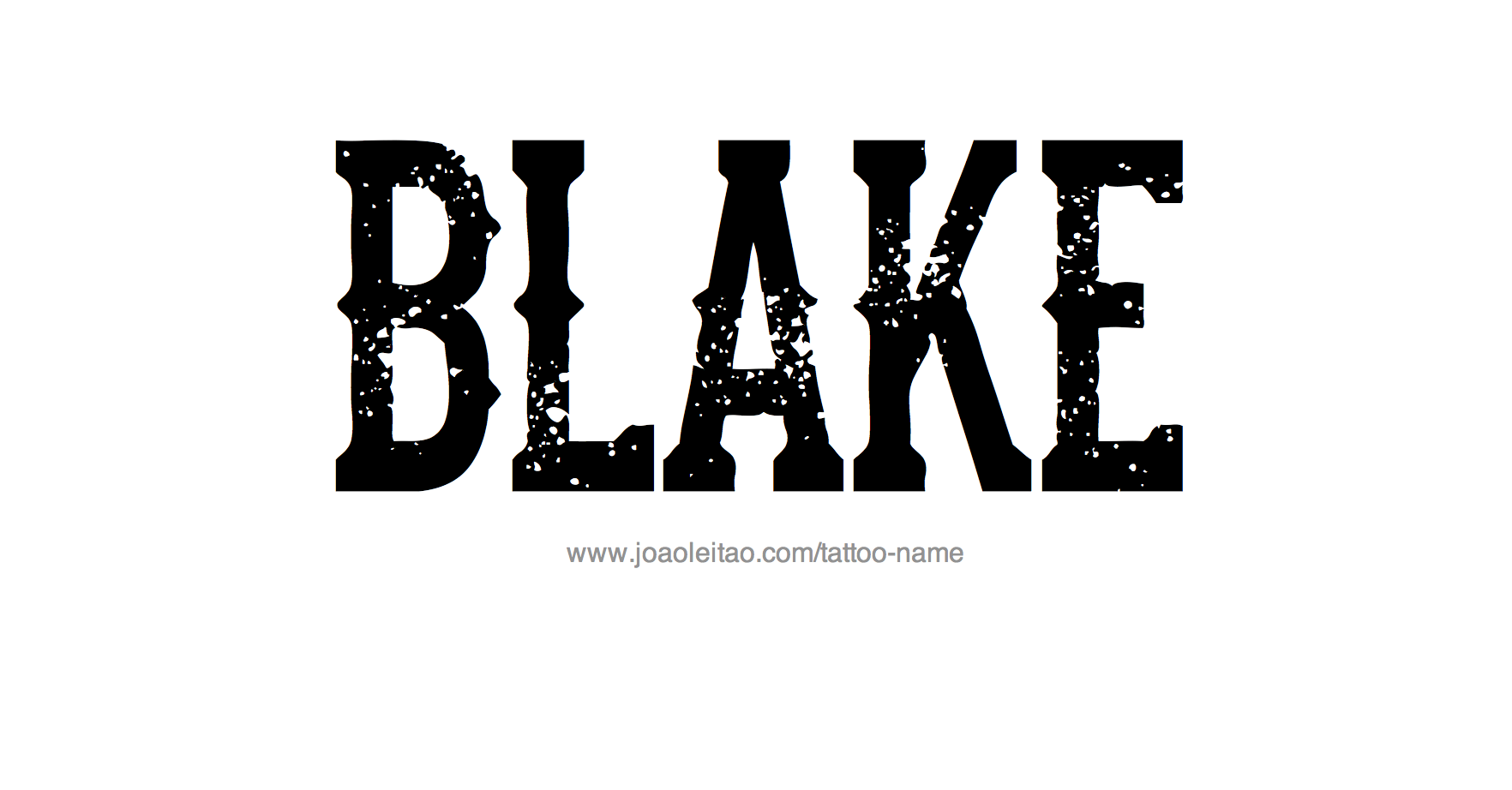 Tattoo Design Name Blake