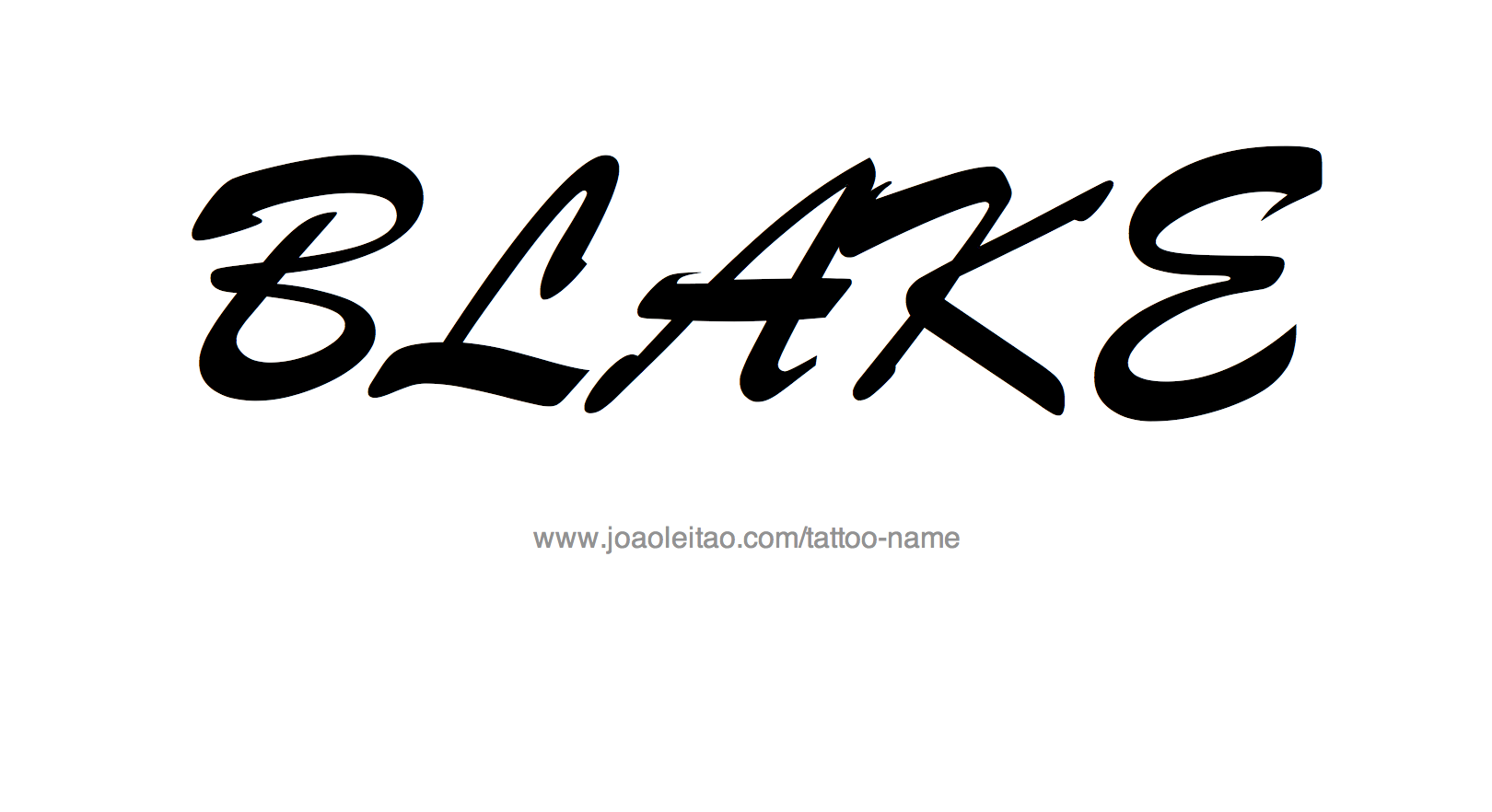 Tattoo Design Name Blake