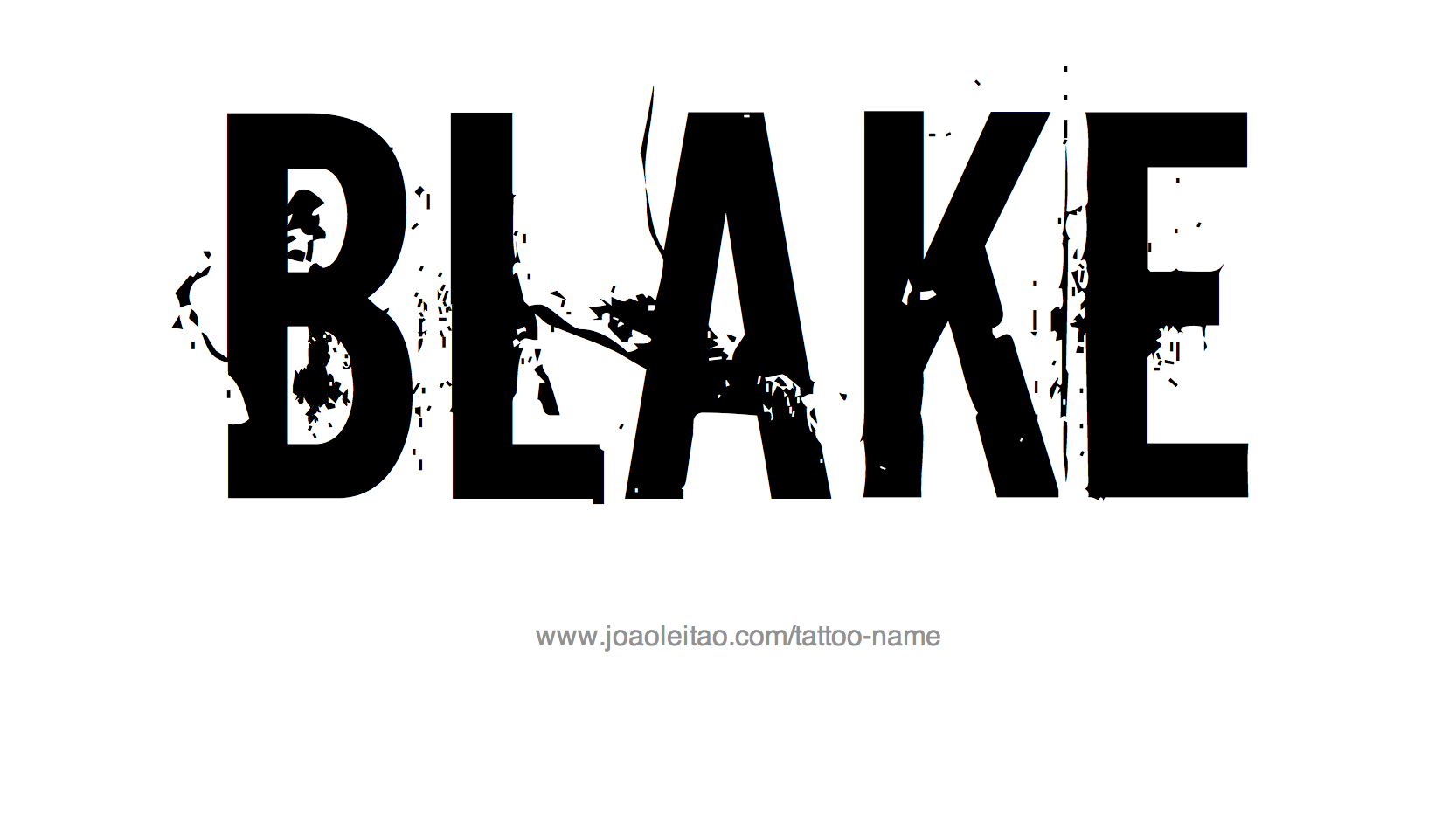 Tattoo Design Name Blake