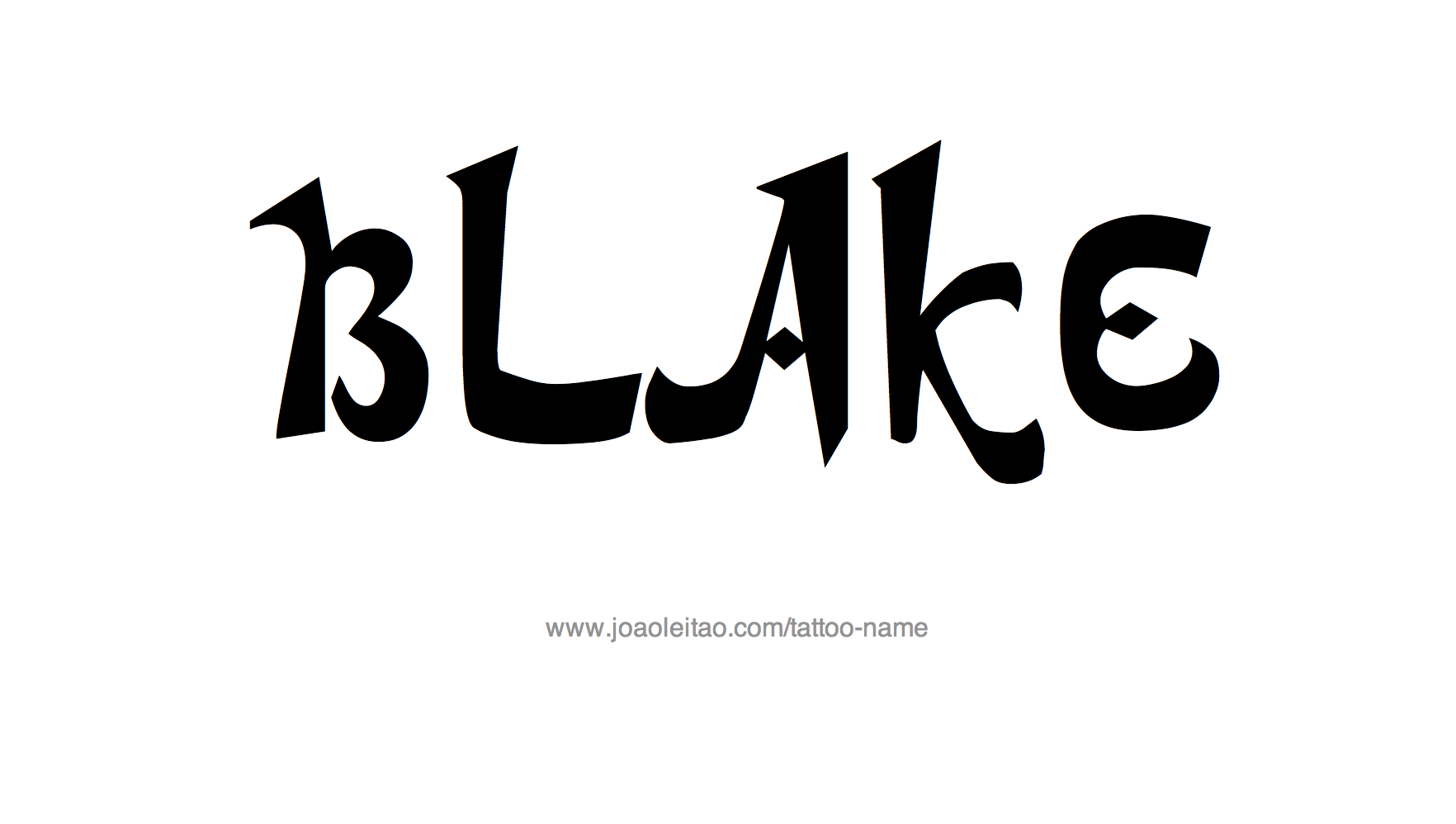 Tattoo Design Name Blake