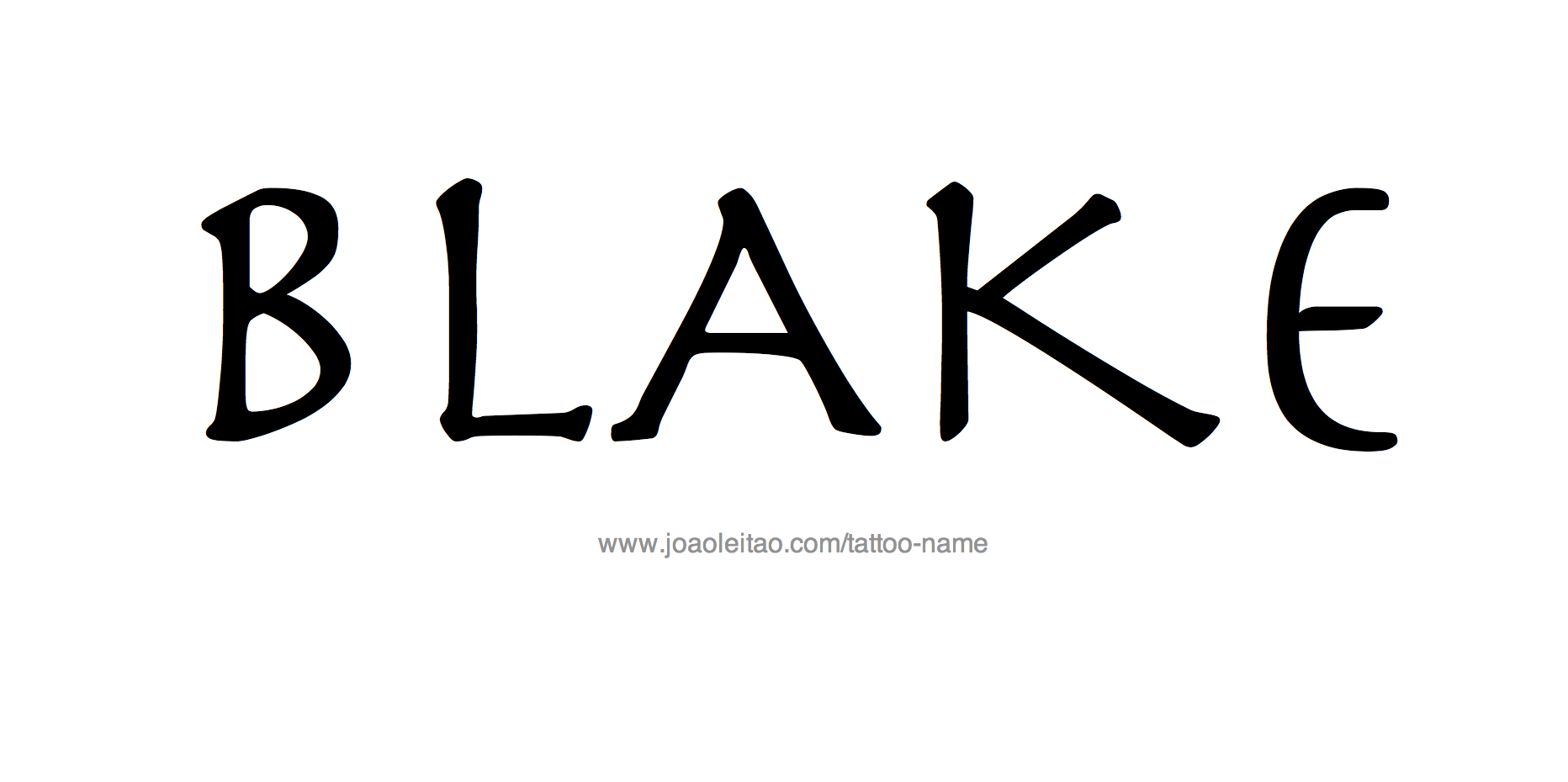 Tattoo Design Name Blake