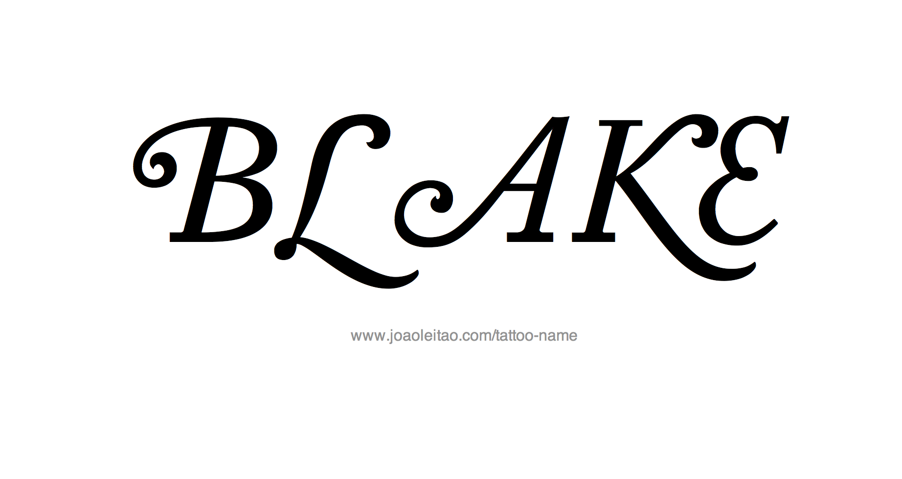 Tattoo Design Name Blake