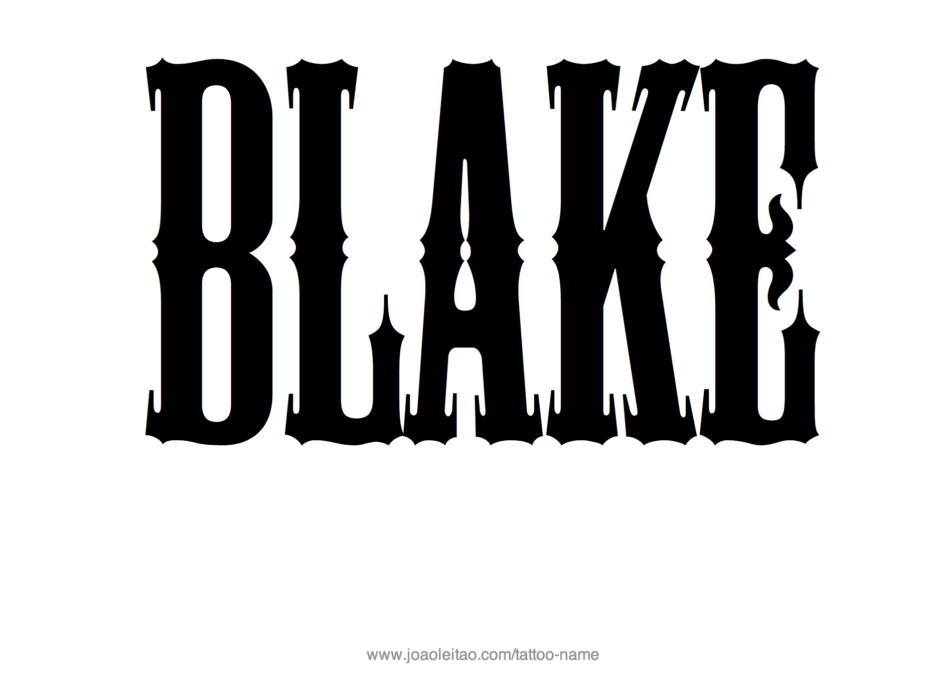 Tattoo Design Name Blake