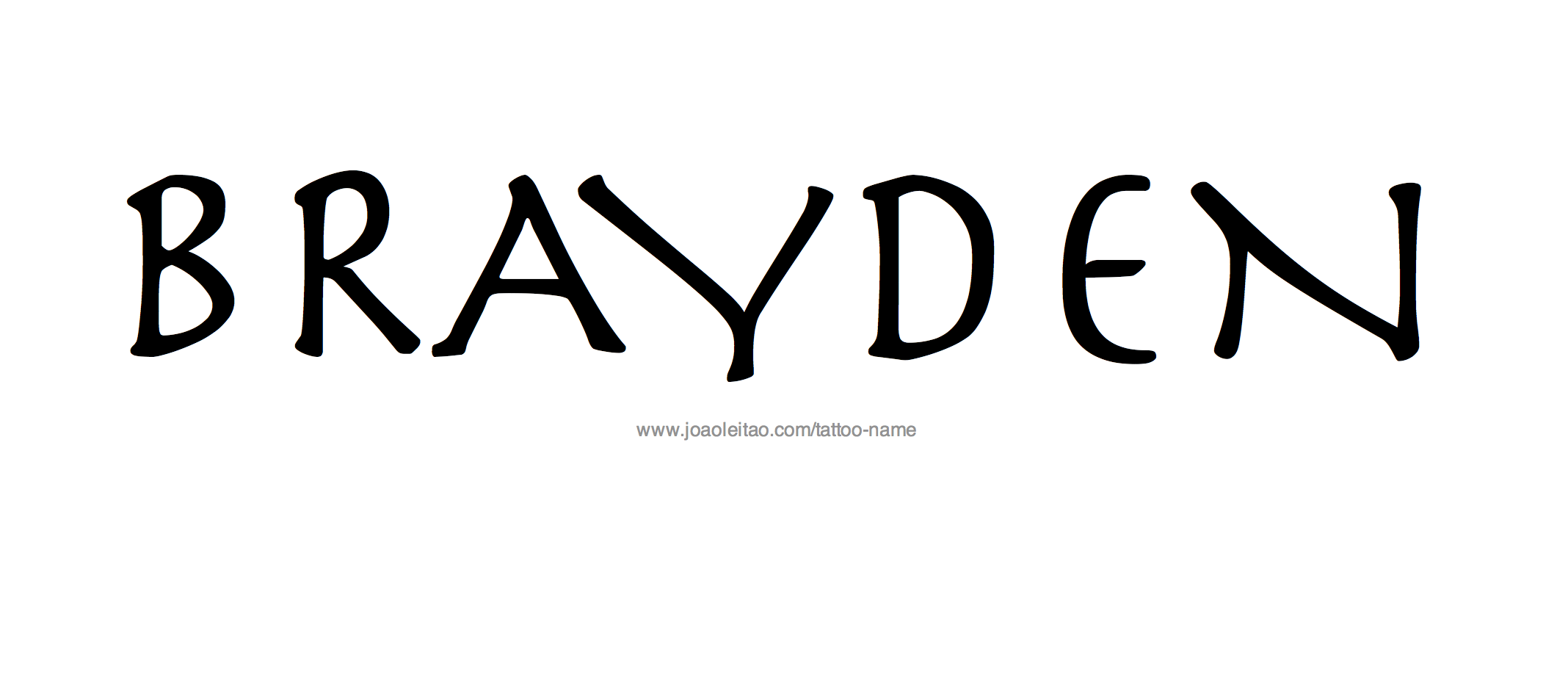 Tattoo Design Name Brayden