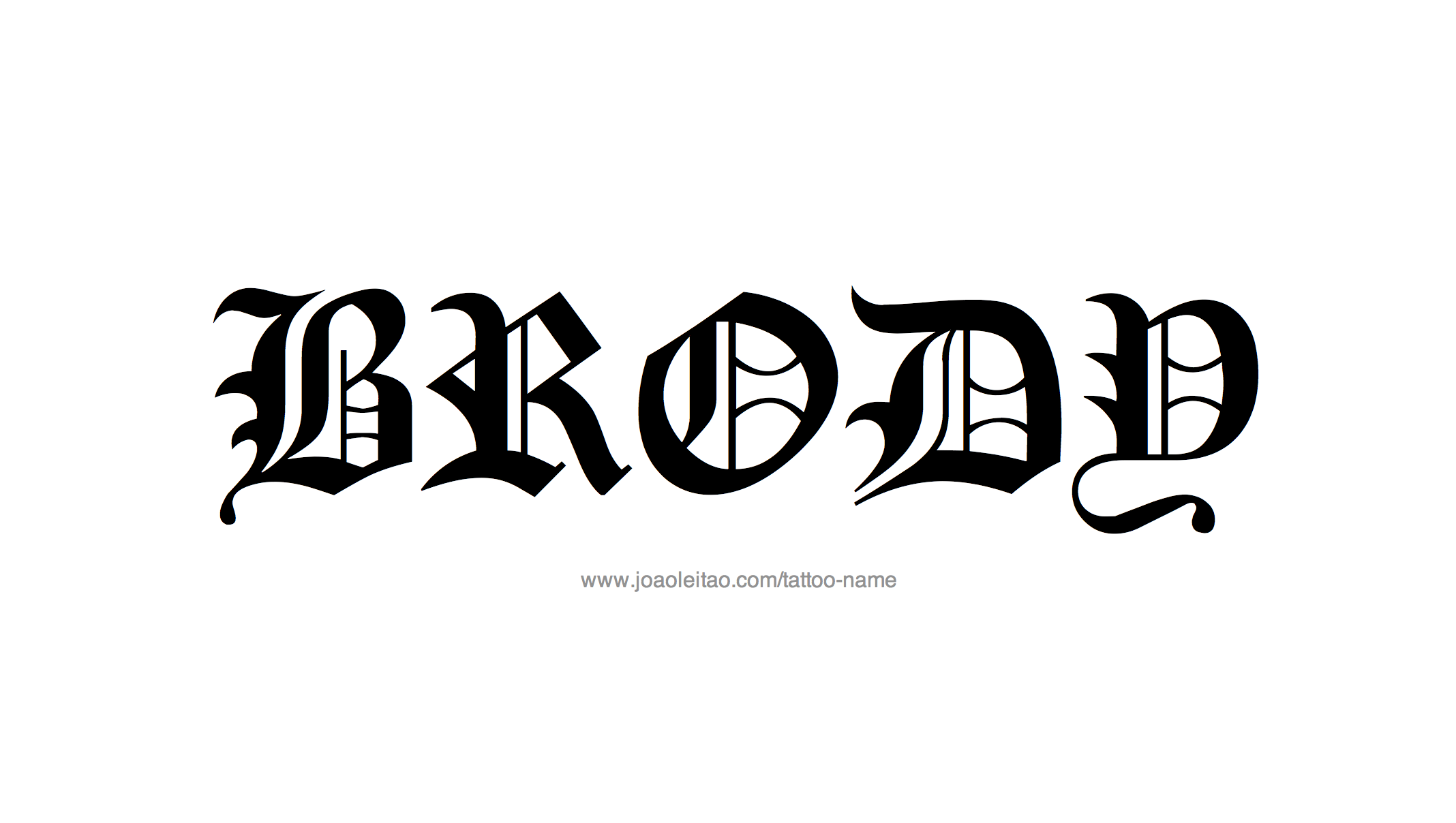 Tattoo Design Name Brody