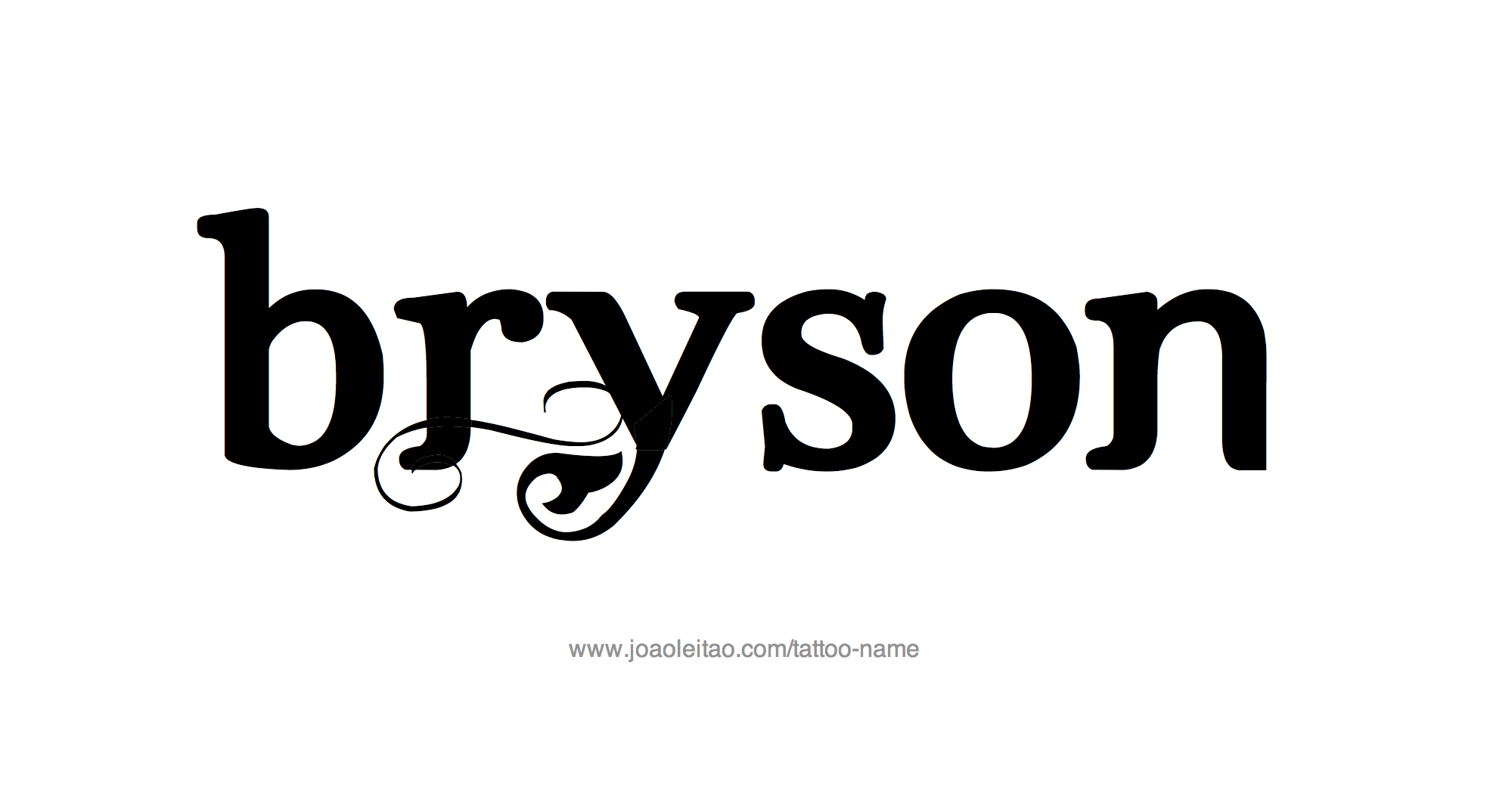 Tattoo Design Name Bryson