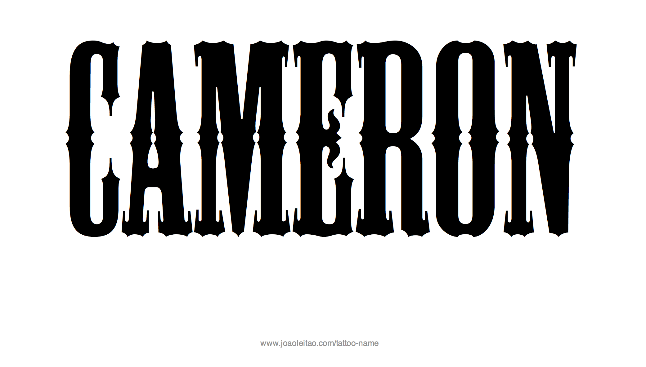 Tattoo Design Name Cameron