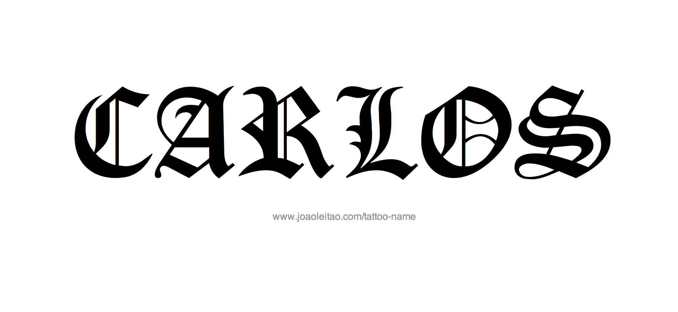 Tattoo Design Name Carlos