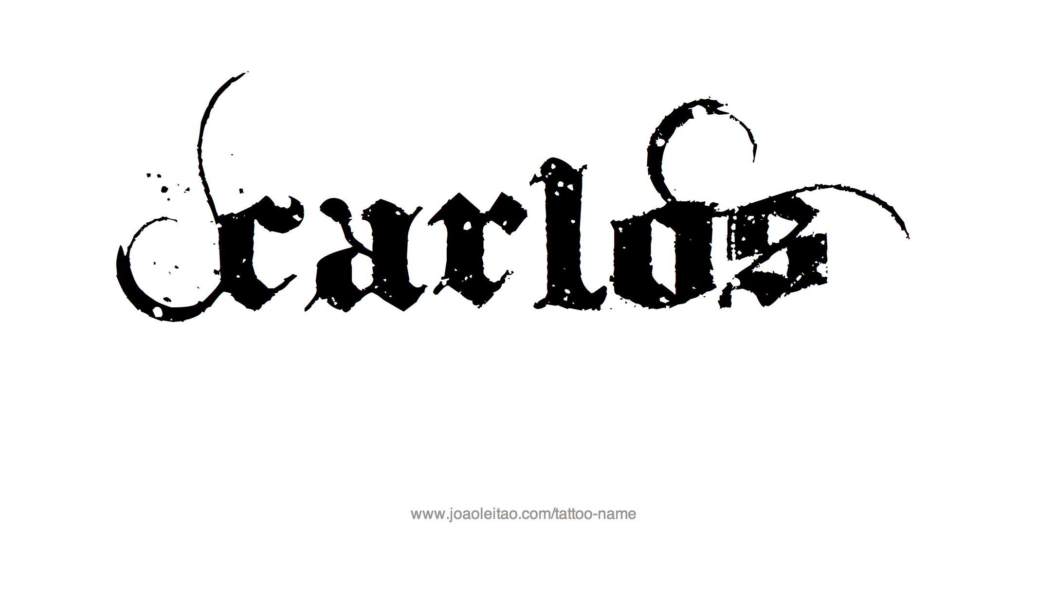 Tattoo Design Name Carlos