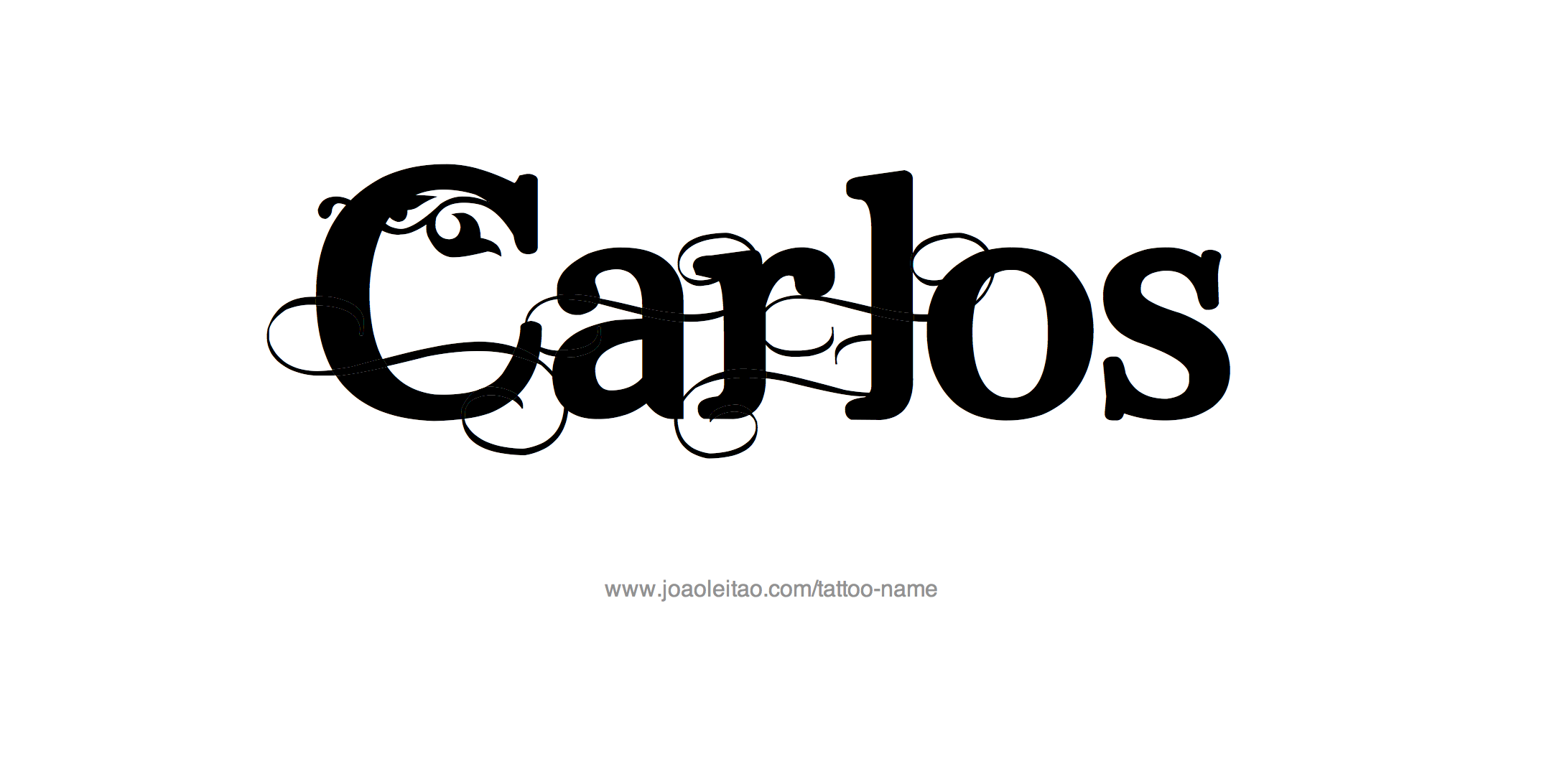 Tattoo Design Name Carlos