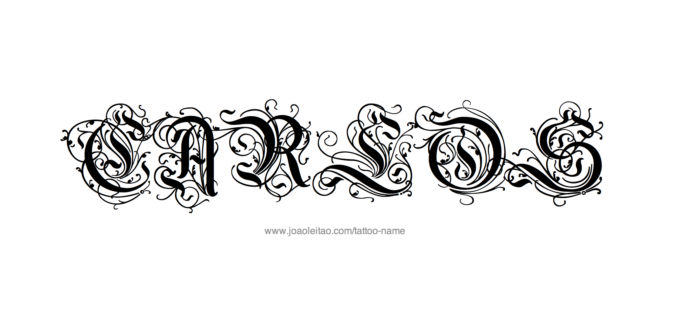 Tattoo Design Name Carlos