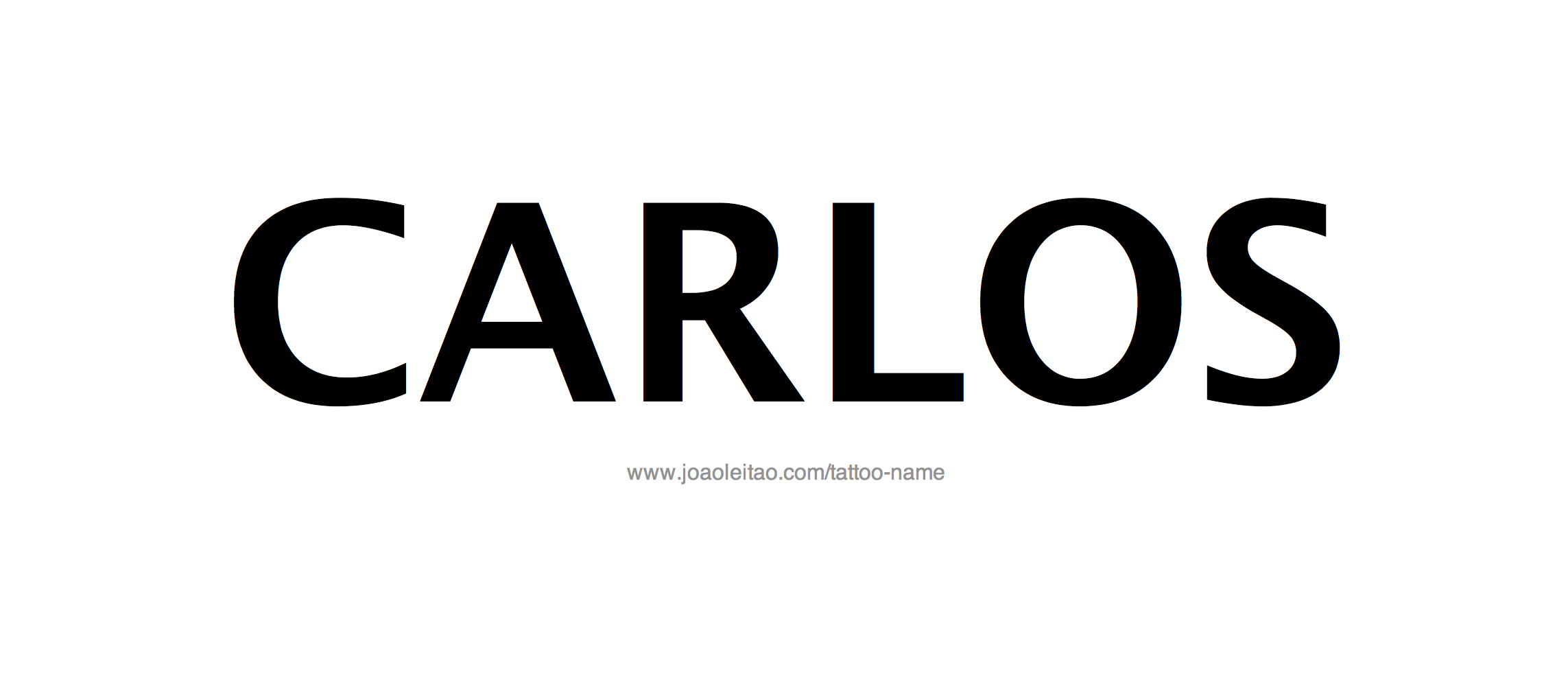 Tattoo Design Name Carlos