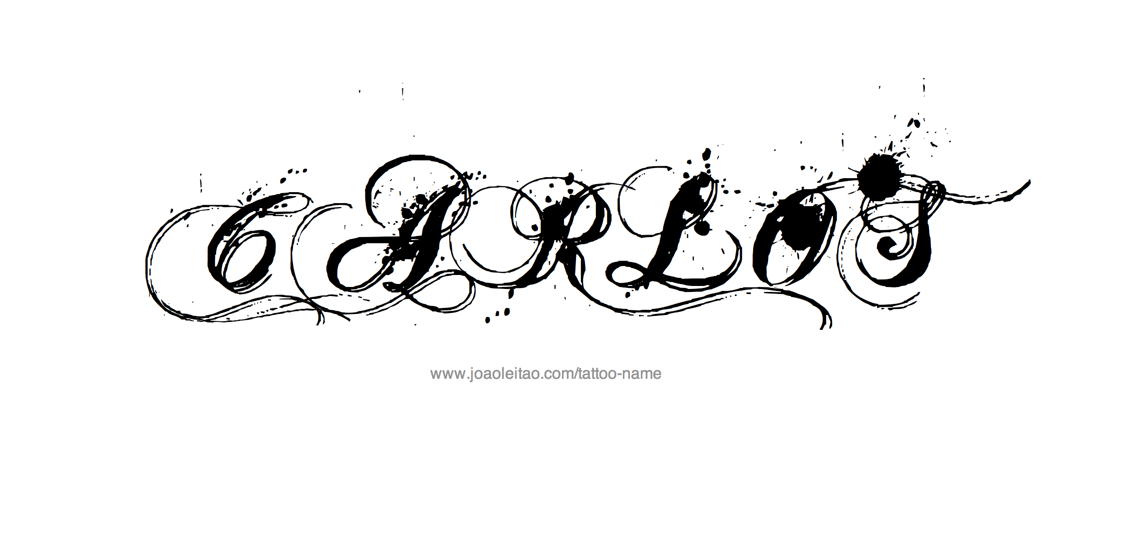 Tattoo Design Name Carlos