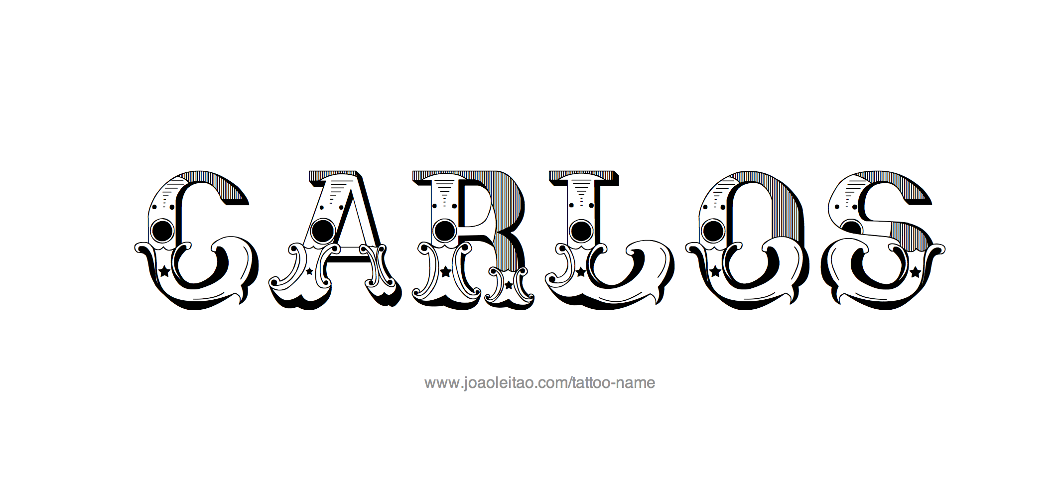 Tattoo Design Name Carlos