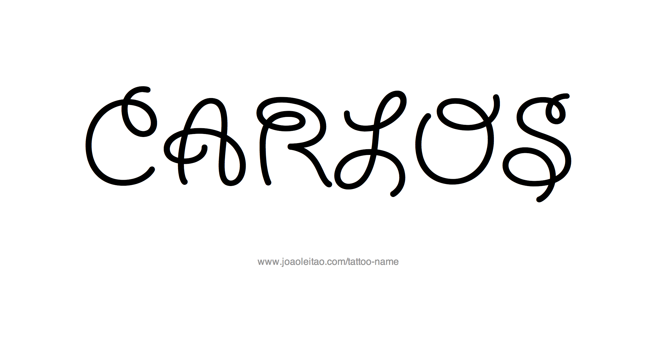 Tattoo Design Name Carlos