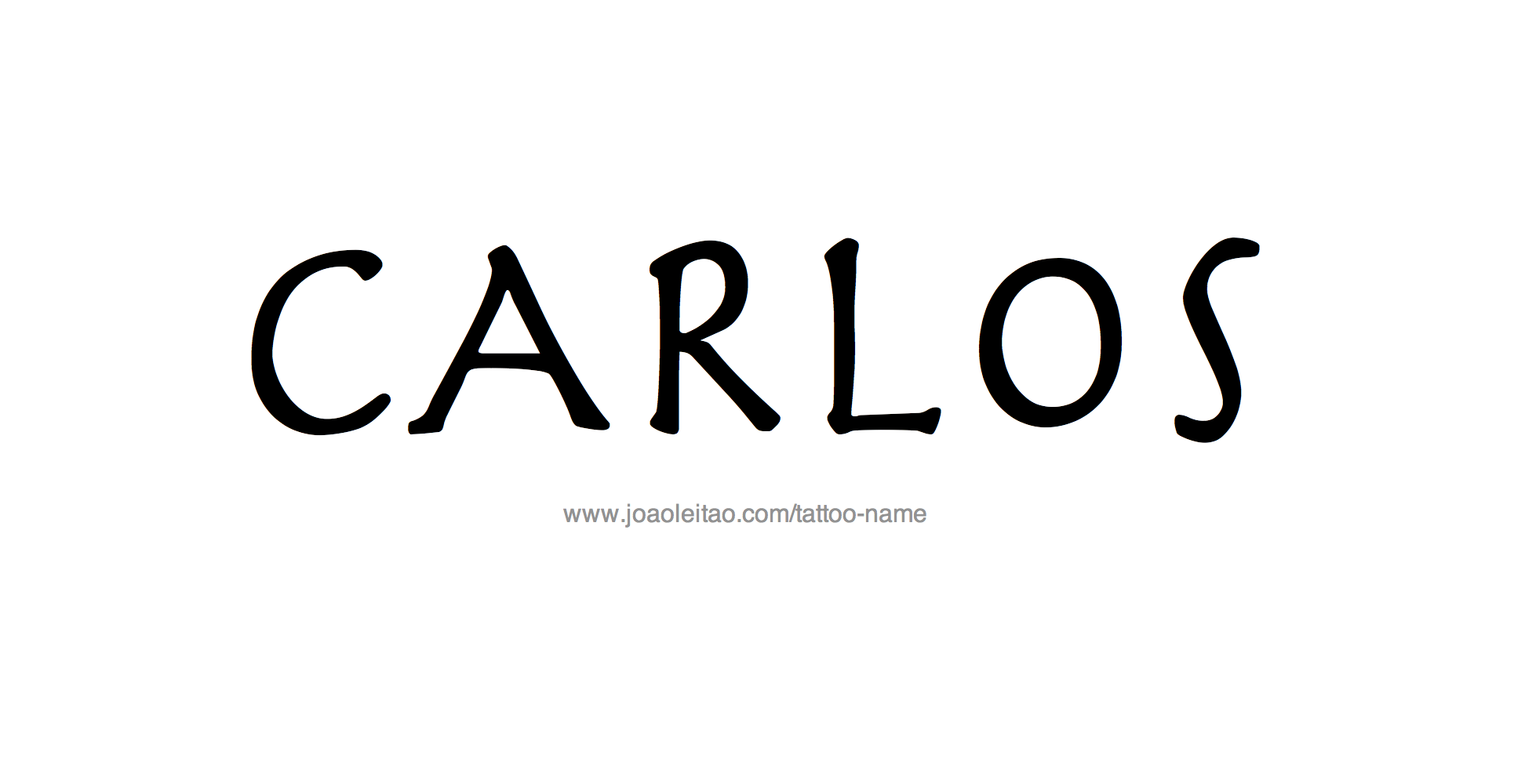 Tattoo Design Name Carlos