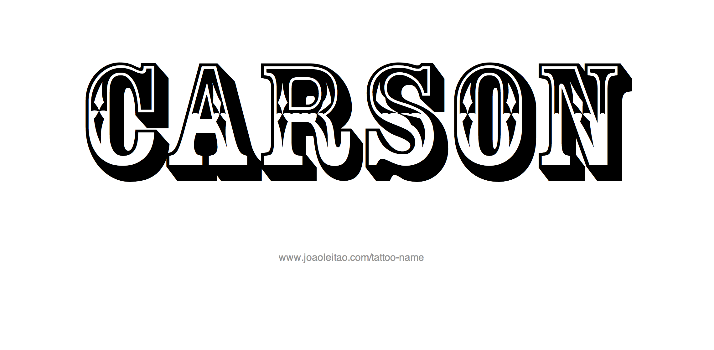 Tattoo Design Name Carson