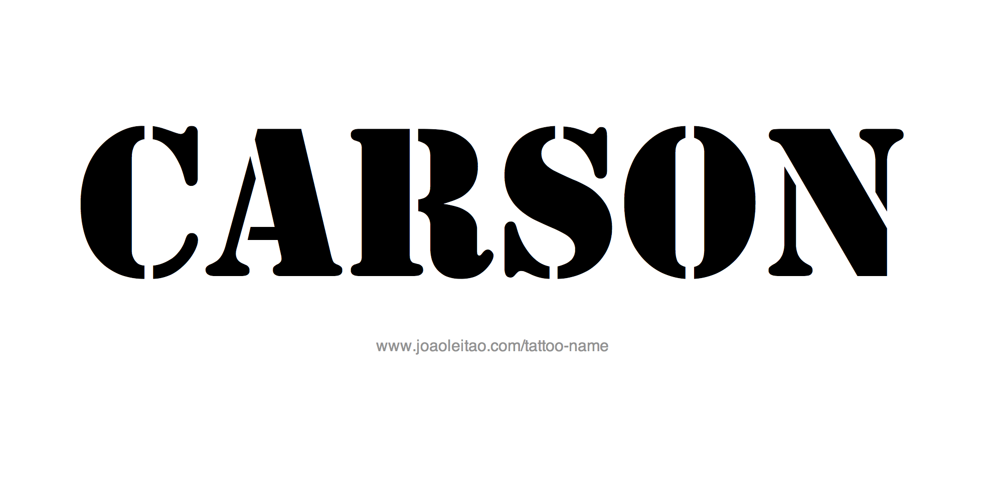 Tattoo Design Name Carson