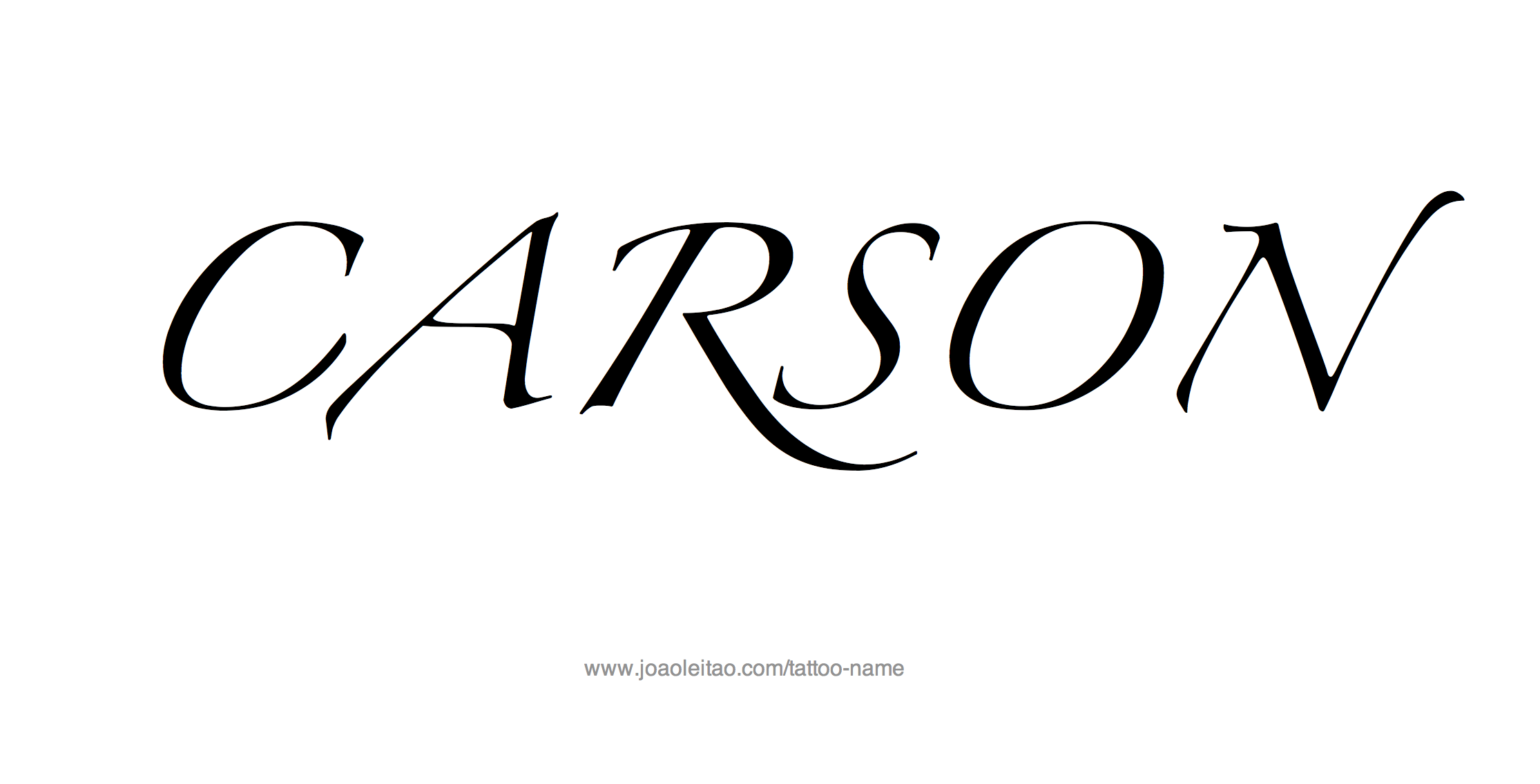 Tattoo Design Name Carson