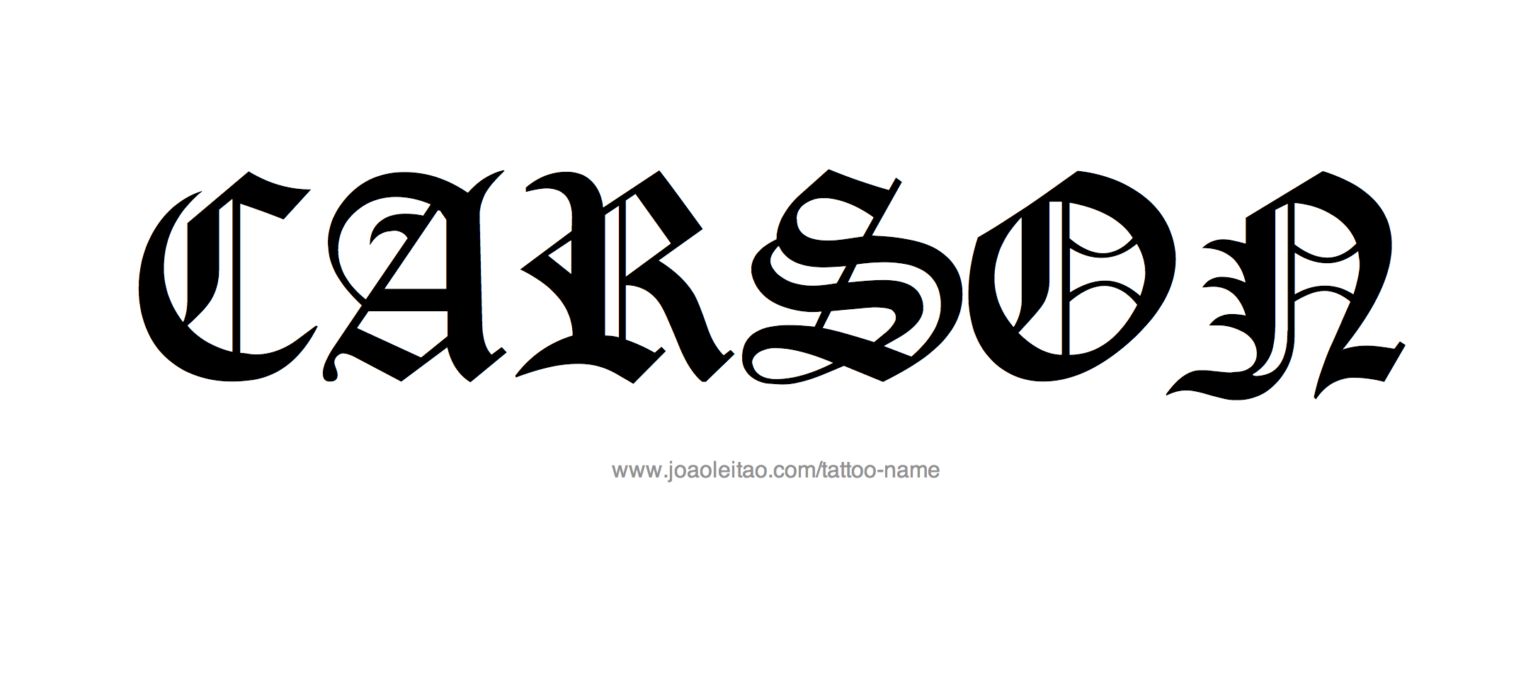 Tattoo Design Name Carson