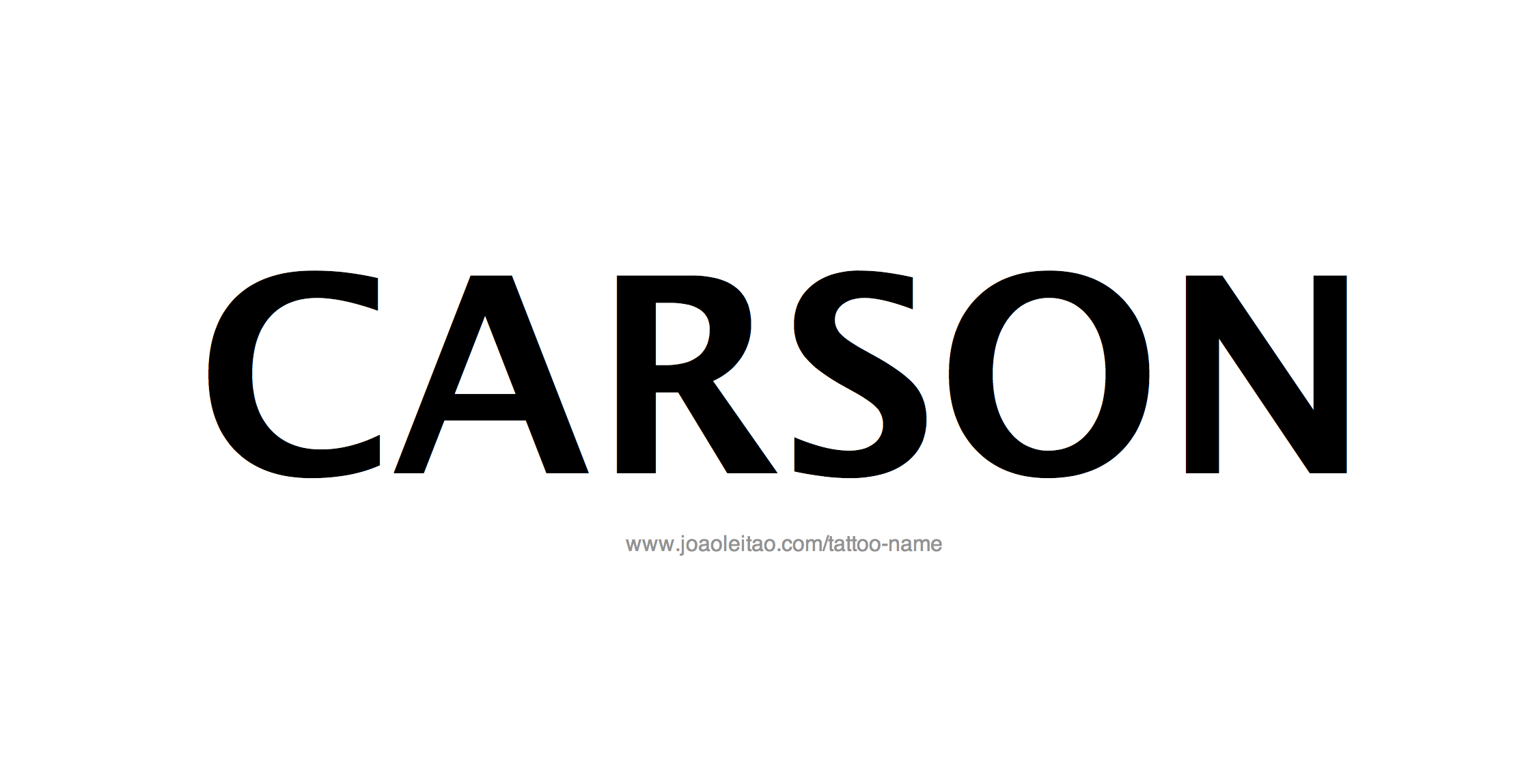 Tattoo Design Name Carson