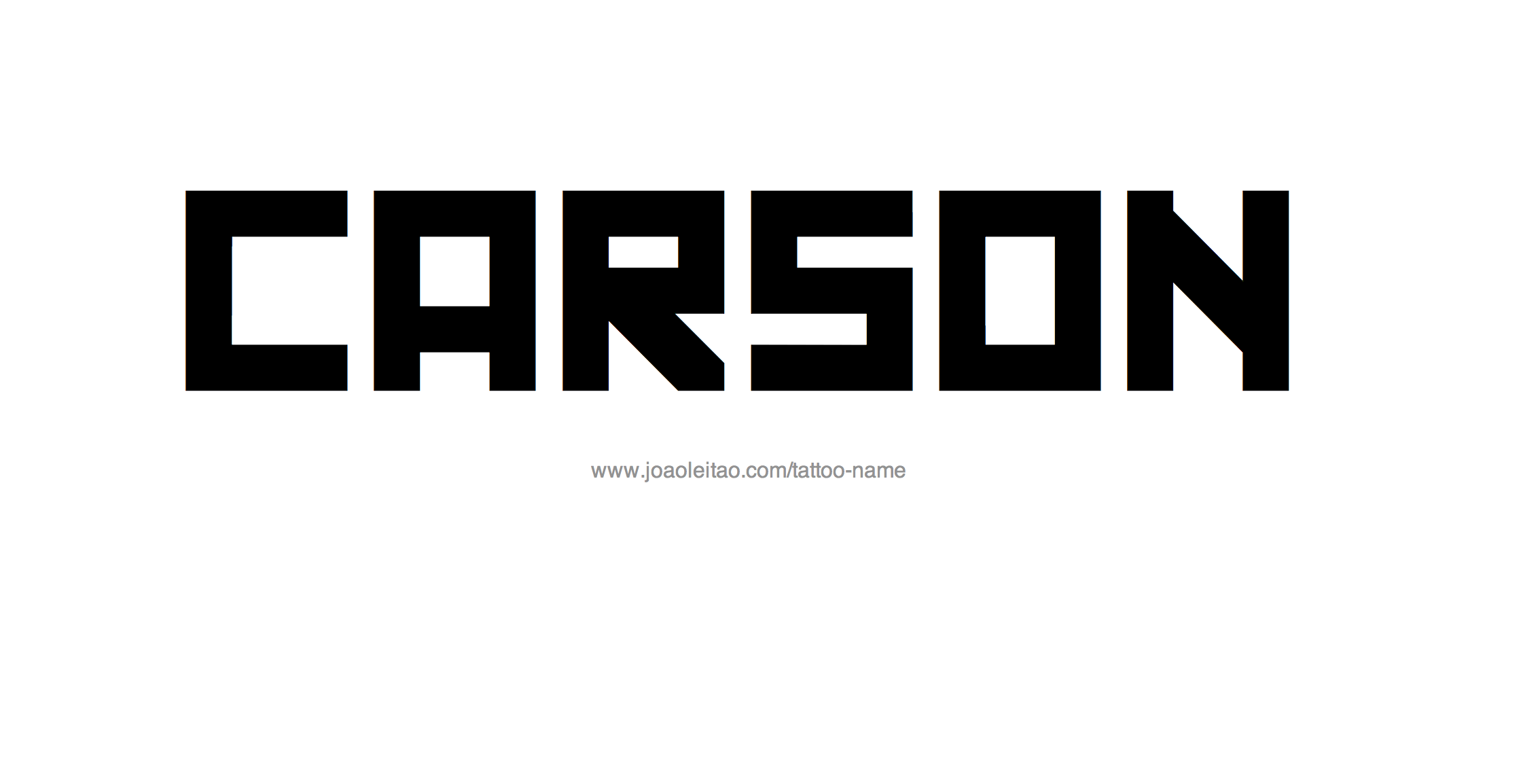 Tattoo Design Name Carson