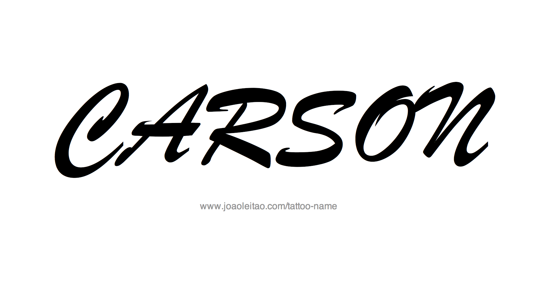 Tattoo Design Name Carson