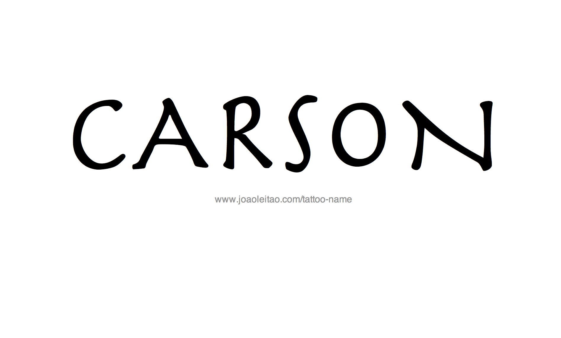 Tattoo Design Name Carson