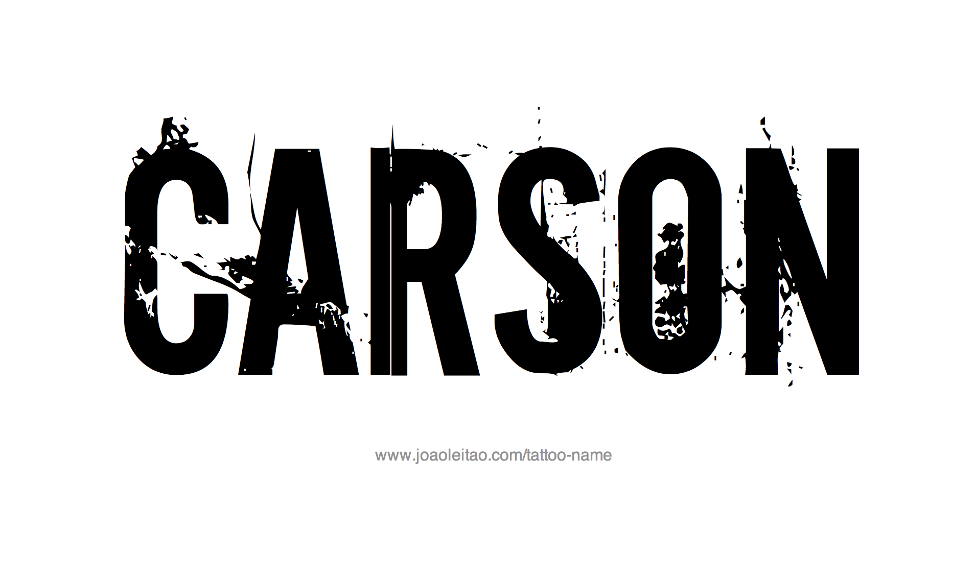 Carson Name Tattoo Designs