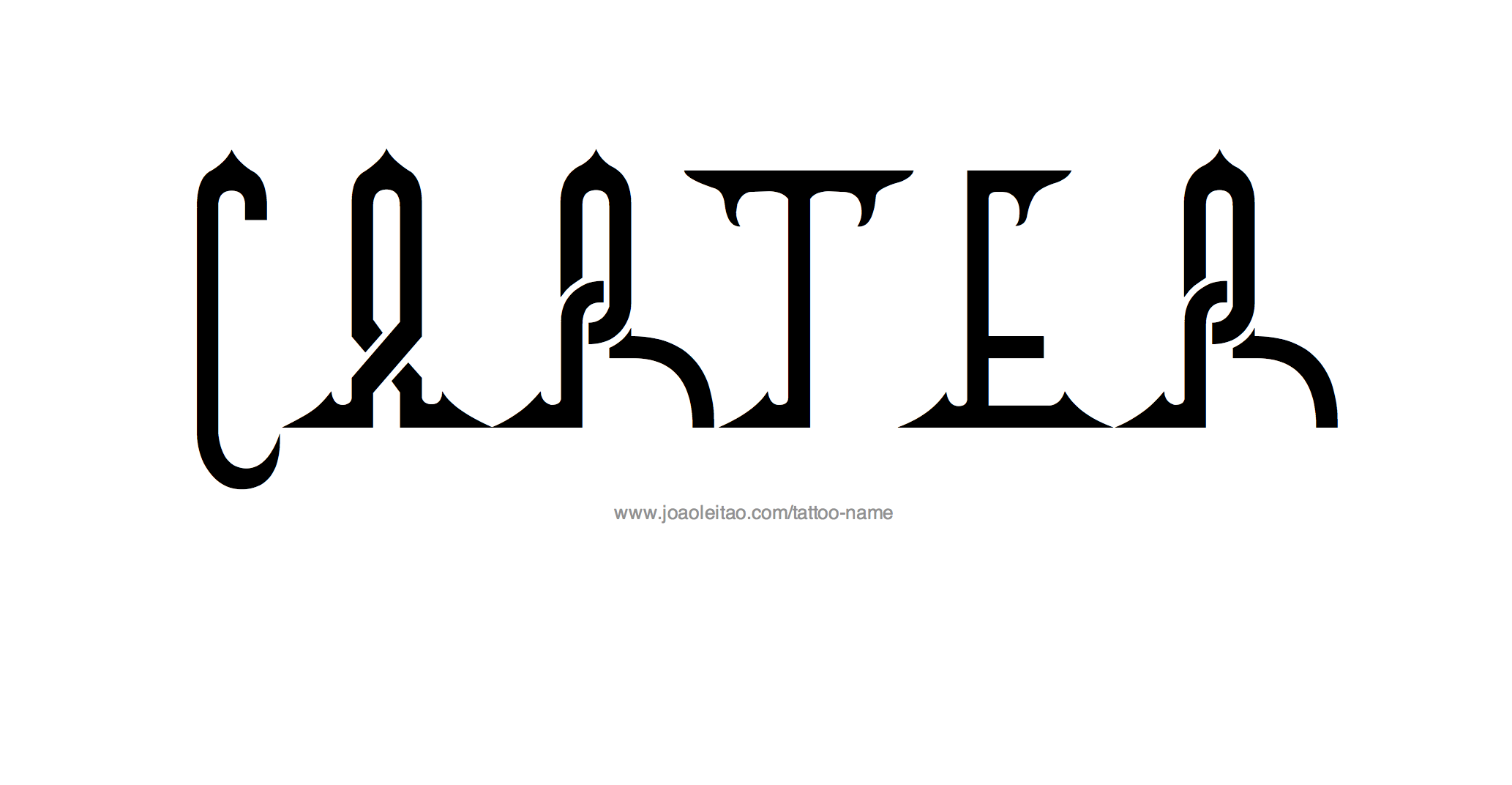 Tattoo Design Name Carter