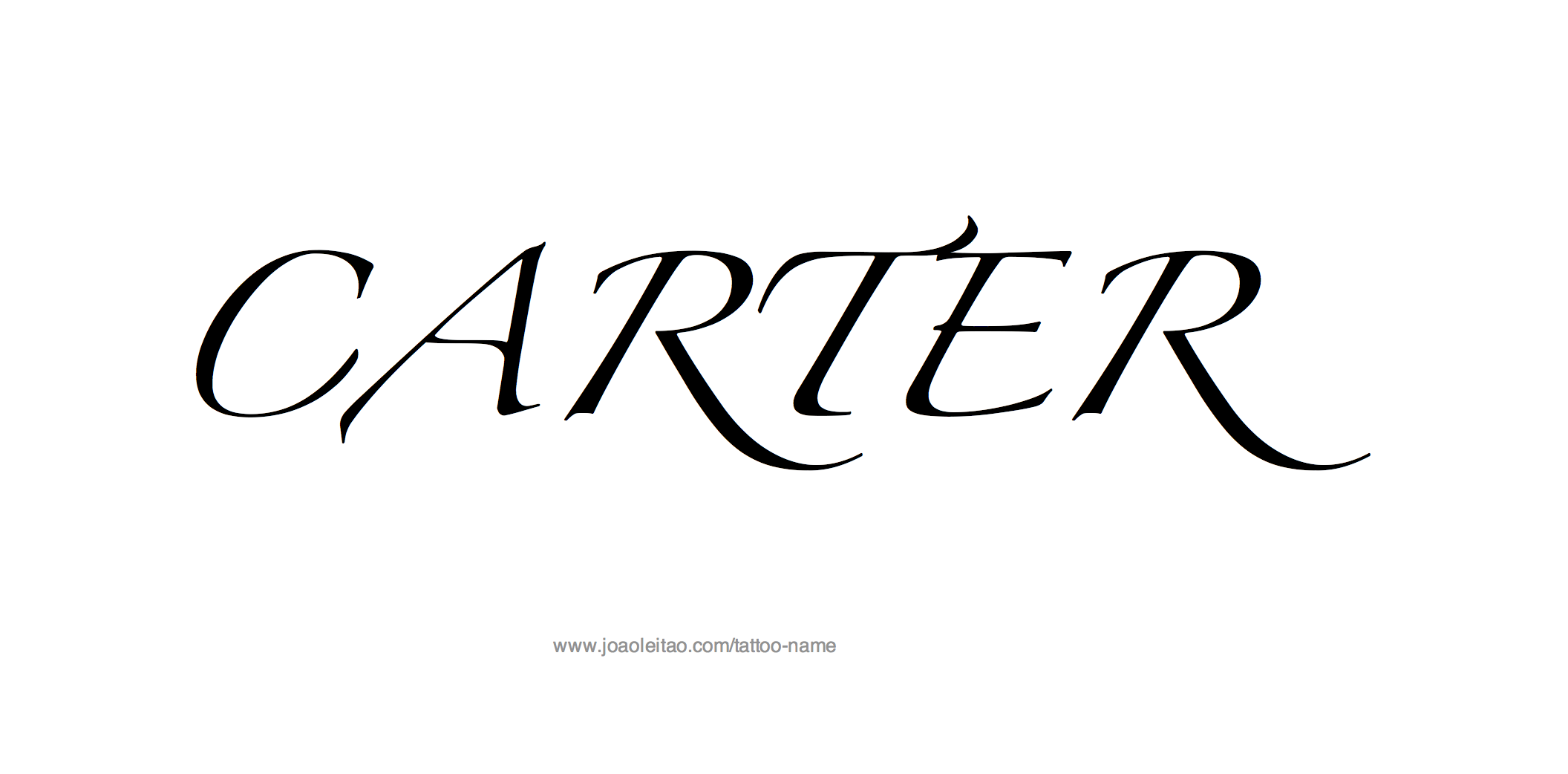 Tattoo Design Name Carter