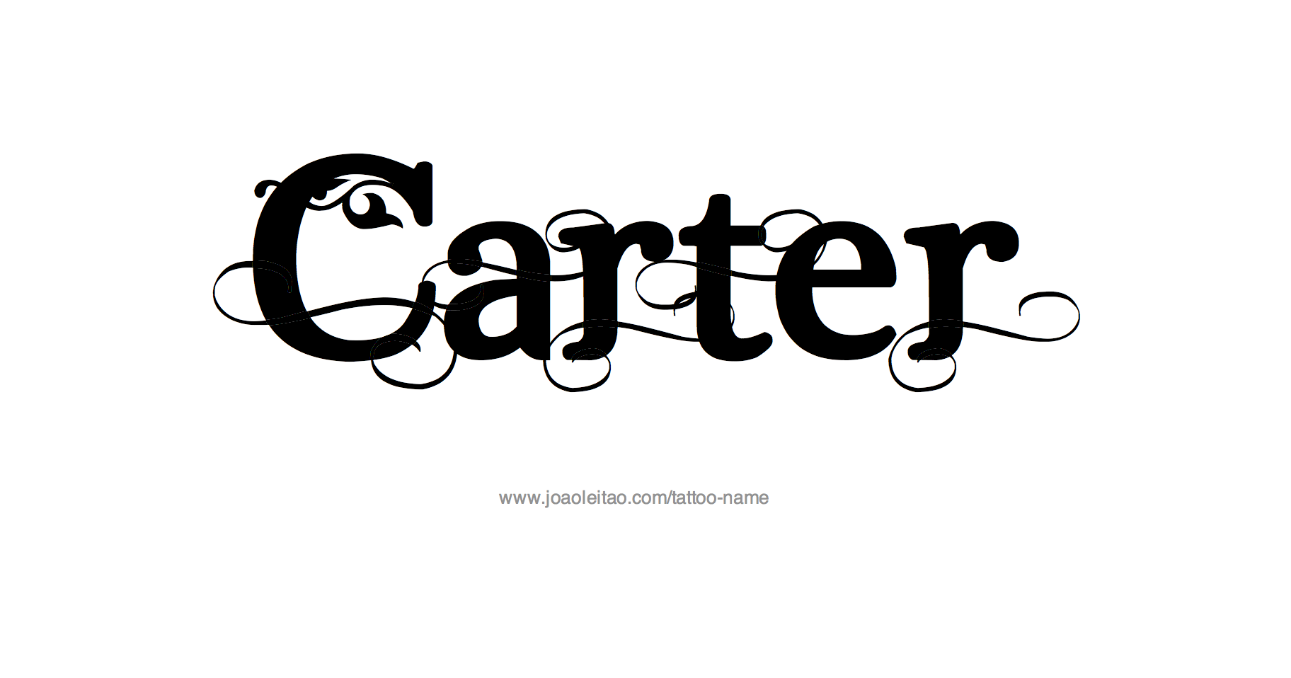 Tattoo Design Name Carter