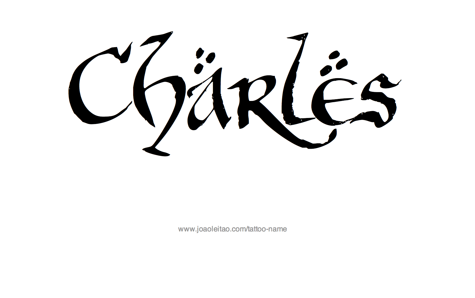 Charles Name Tattoo Designs