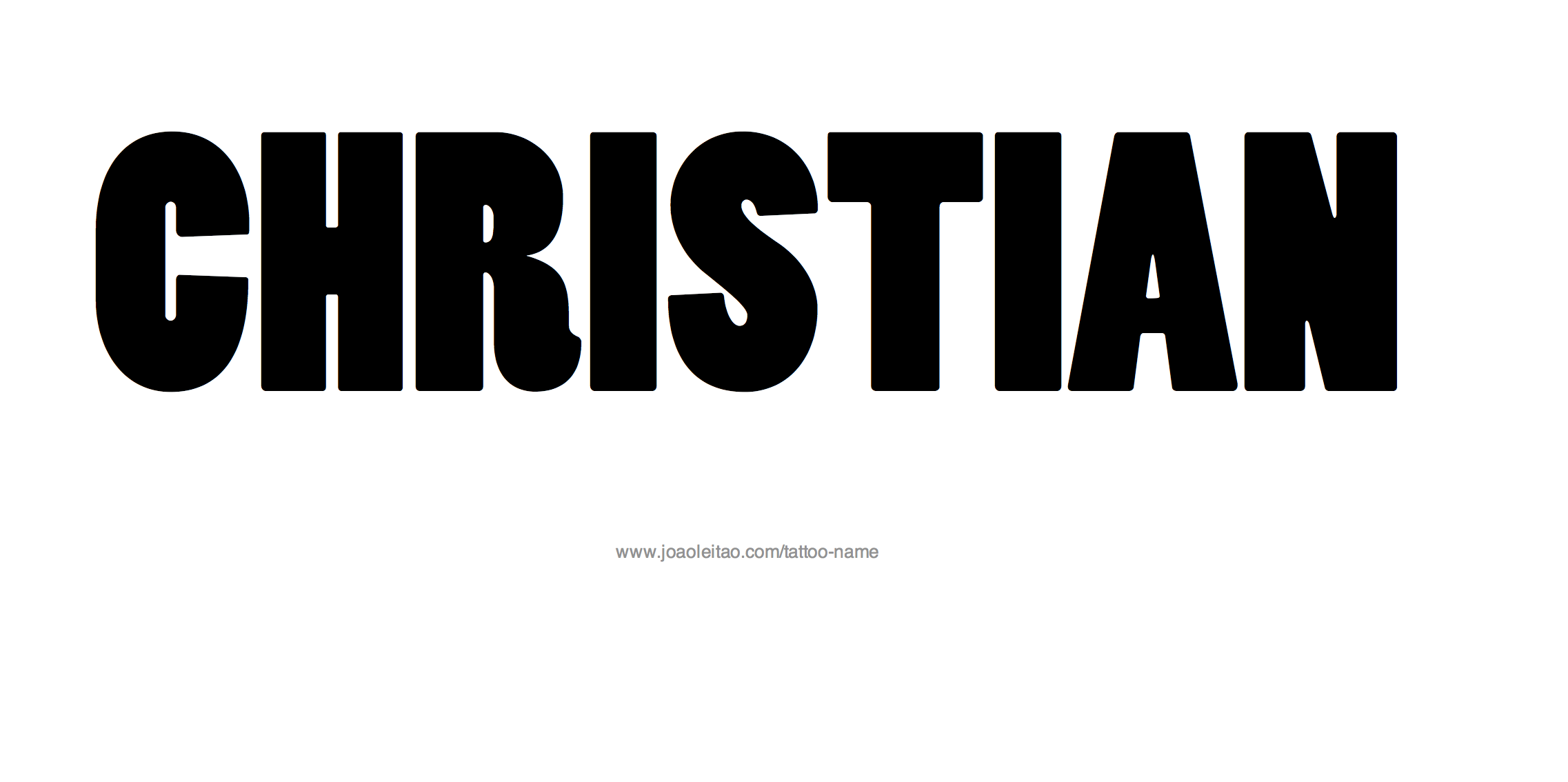 Tattoo Design Name Christian